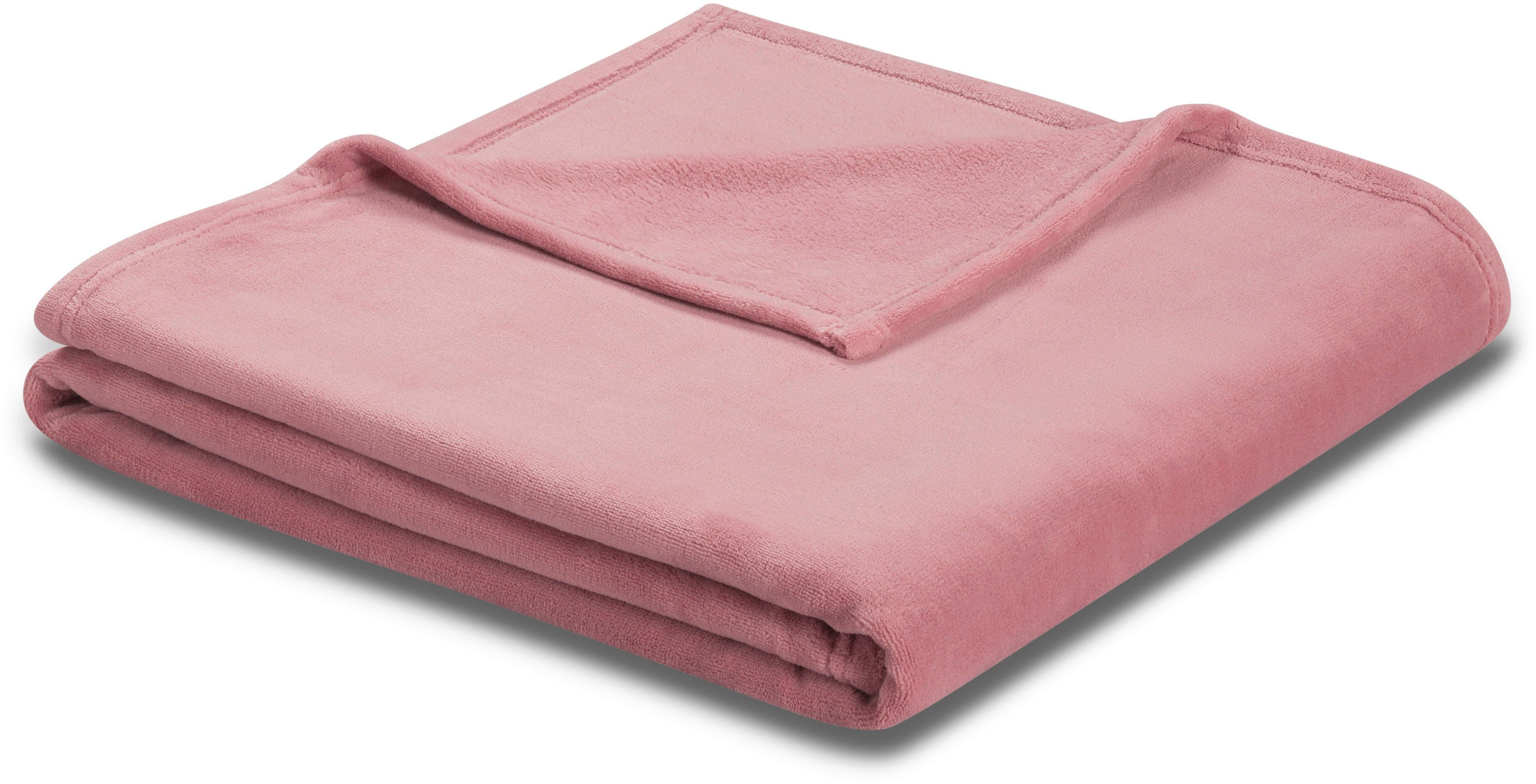 Wohndecke King Fleece, Biederlack, leicht, Kuscheldecke altrosa | Wohndecken