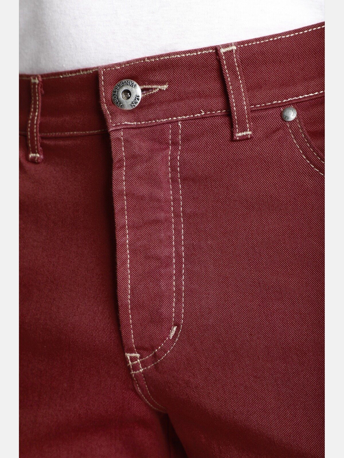 dunkelrot angenehmer 5-Pocket-Jeans Stretch-Denim Jan Vanderstorm GUNNAR