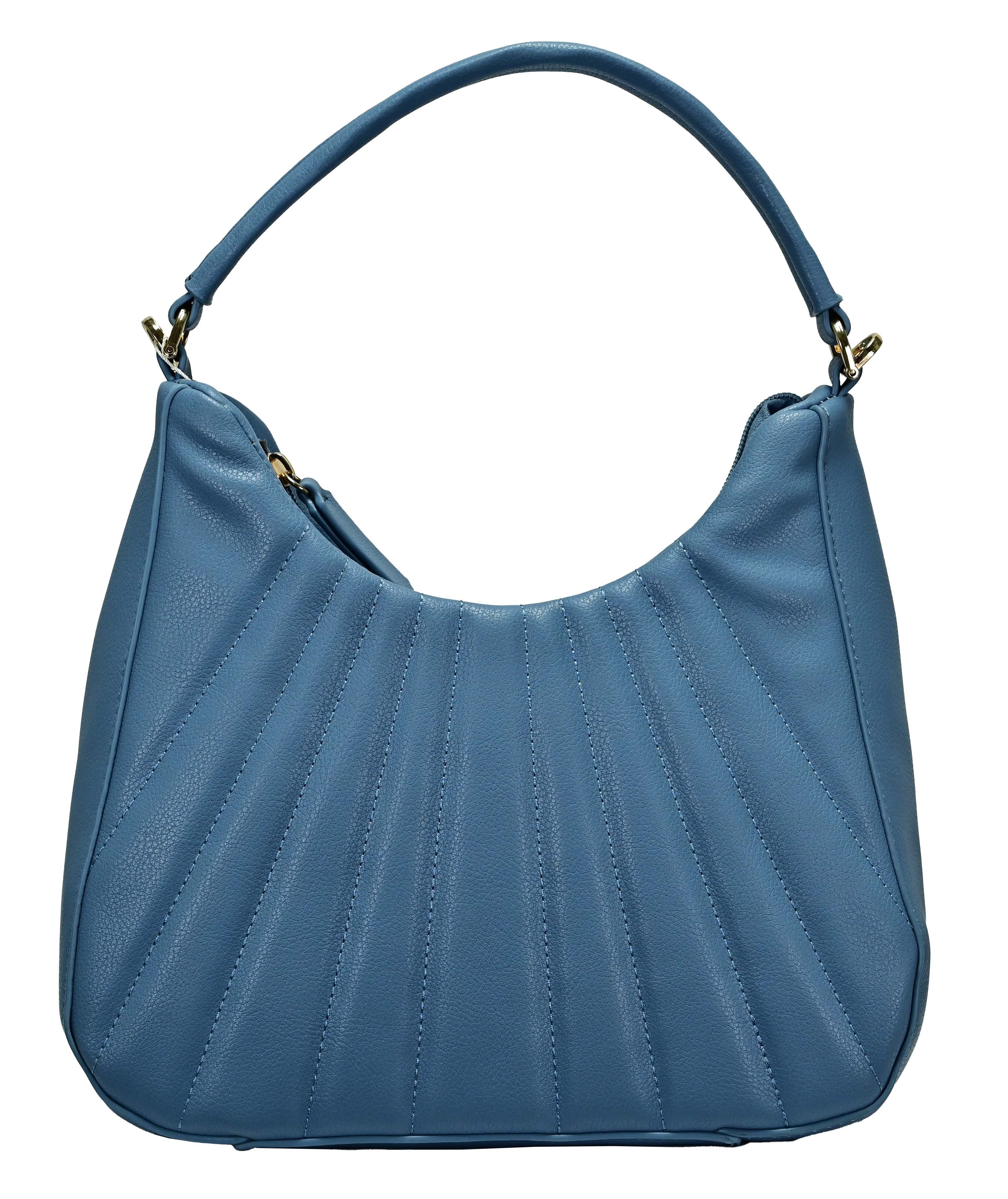 L. CREDI Schultertasche L.CREDI Hobo-Bag MELODY Damen-Umhängetasche jeansblue