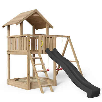 SCHEFFER Outdoor Toys Spielturm Spielturm, naturbelassenes Lärchenholz