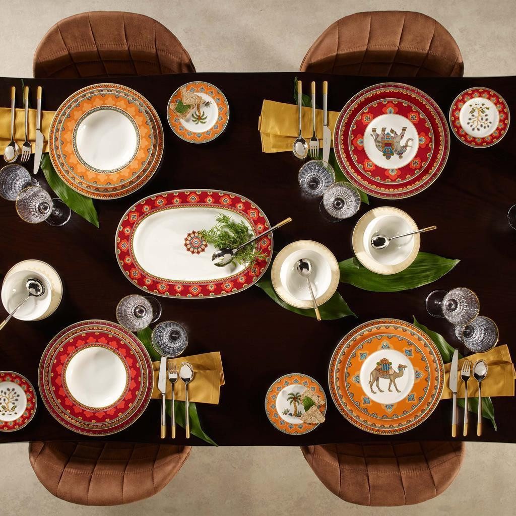 Villeroy & Boch Speiseteller Samarkand Rubin Speiseteller ø 27,7 cm 6er Set, (6 St)