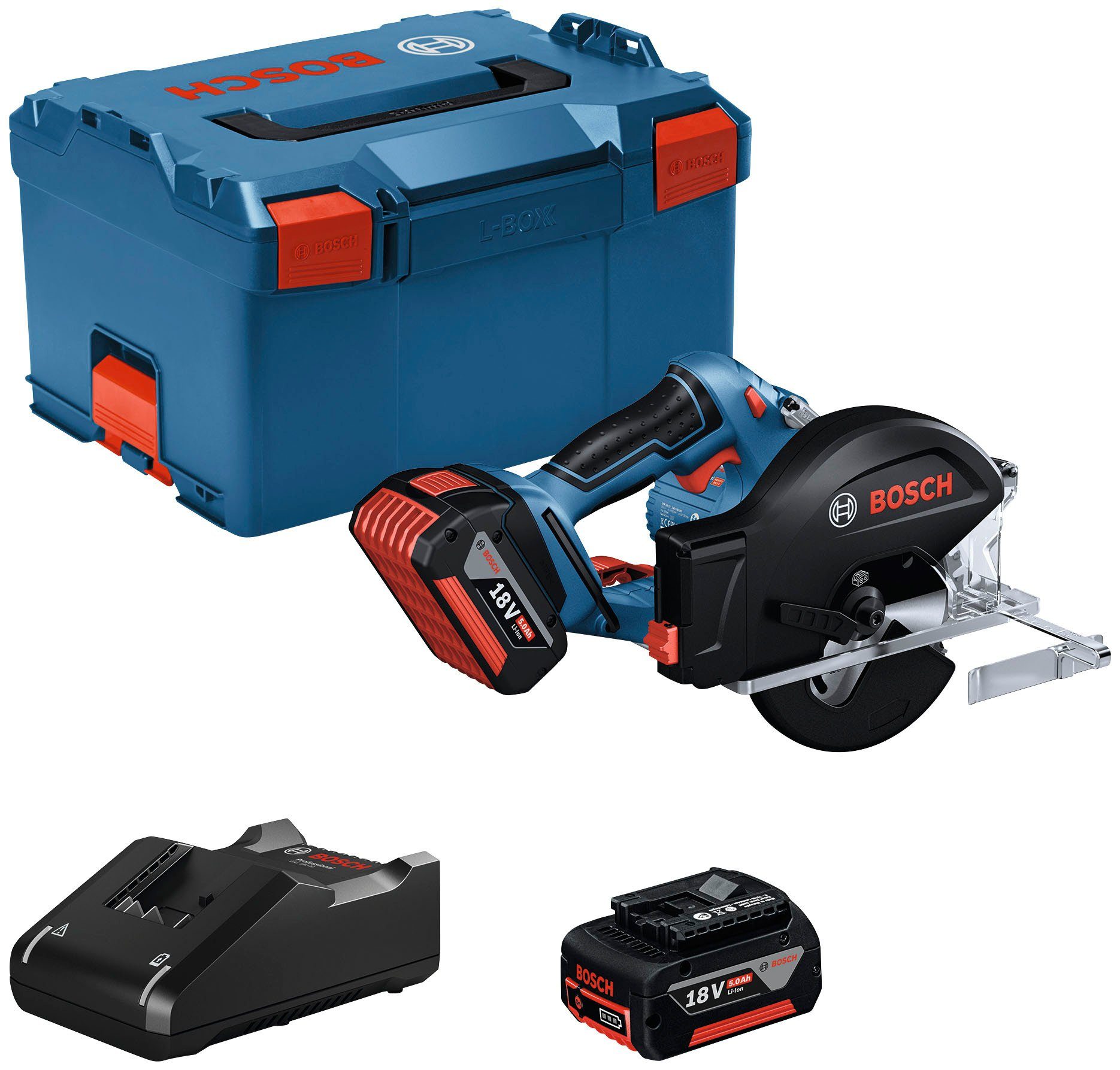 Bosch Professional Akku-Handkreissäge GKM 18V-50, Set, inkl. Akku und Ladegerät