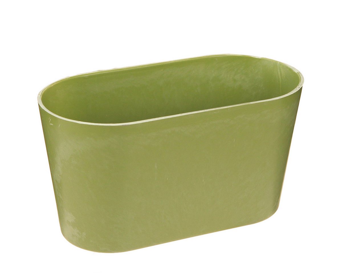 Thumbnail - Viana Blumentopf Pflanzschale Oval Grün Kunststoff 20×10×11cm Dekoschale 3er Set