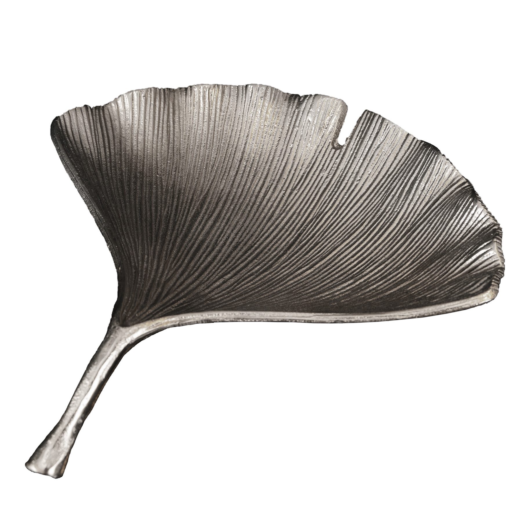 riess-ambiente Dekoschale GINKGO 42cm silber (Einzelartikel, günstig online kaufen