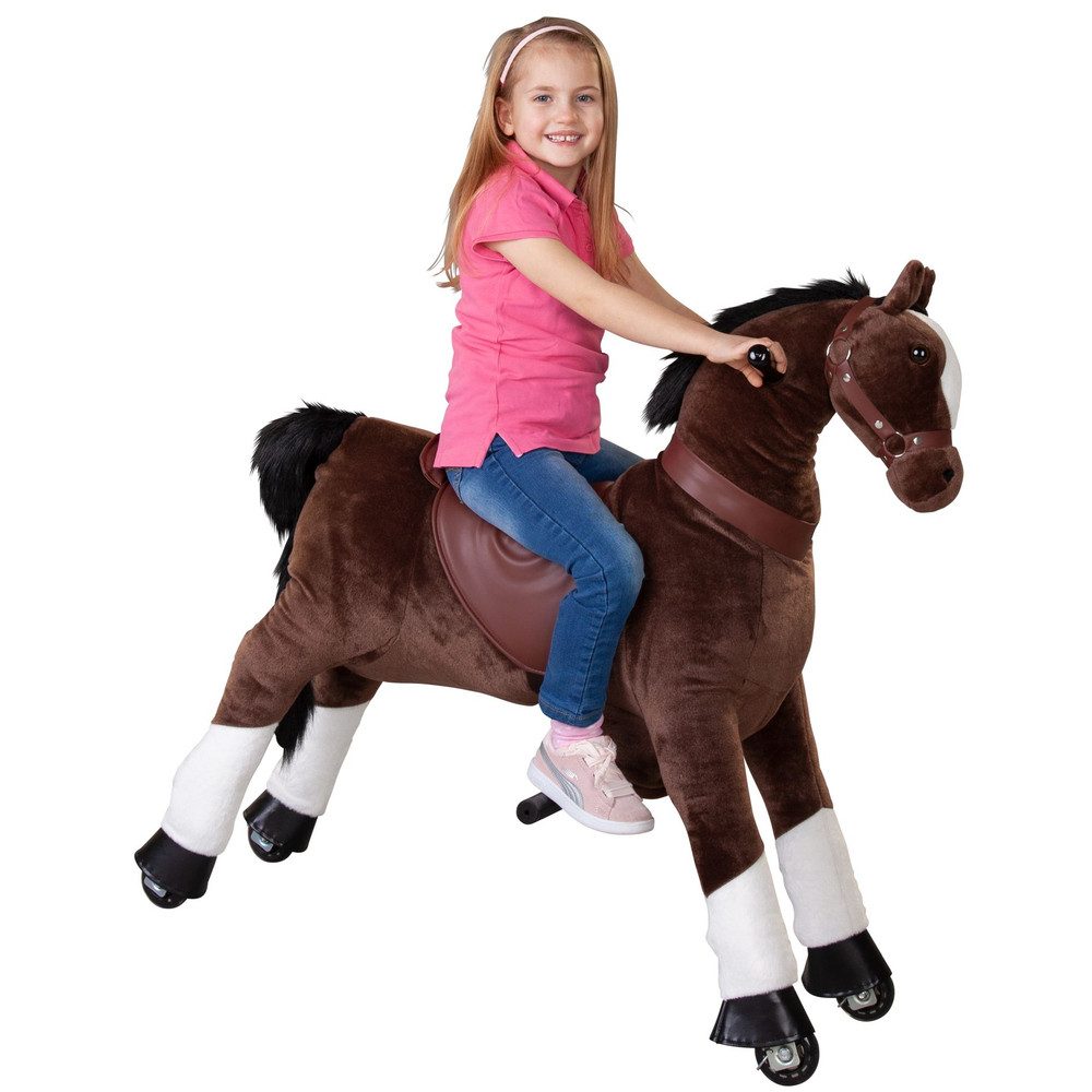 Besttoy Plüschfigur Besttoy - Plüschpferd zum Reiten mit Rollen - ca. 95 cm günstig online kaufen