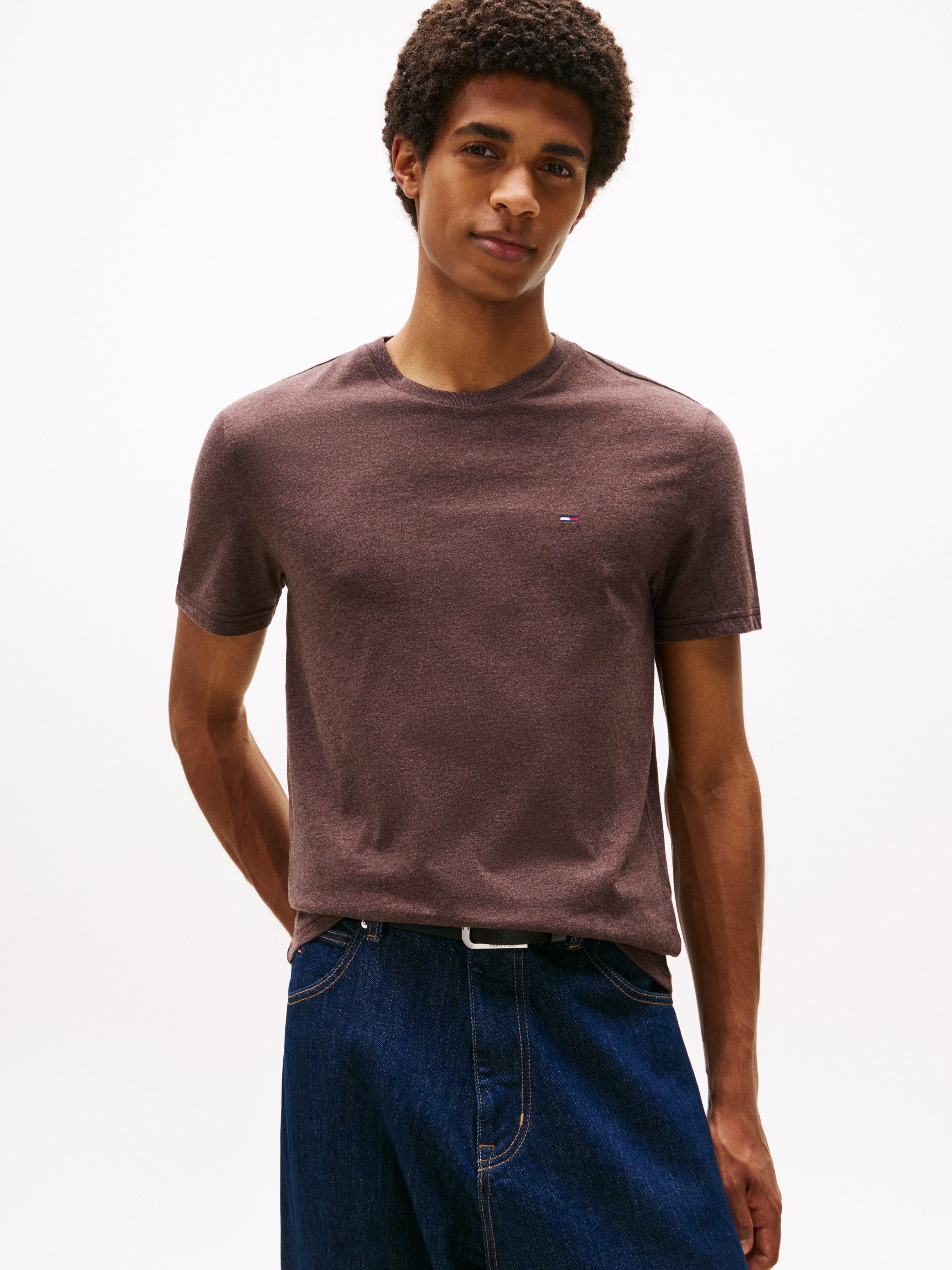 Tommy Jeans T-Shirt TJM XSLIM JASPE HTR TEE EXT Mit Rundhalsausschnitt günstig online kaufen