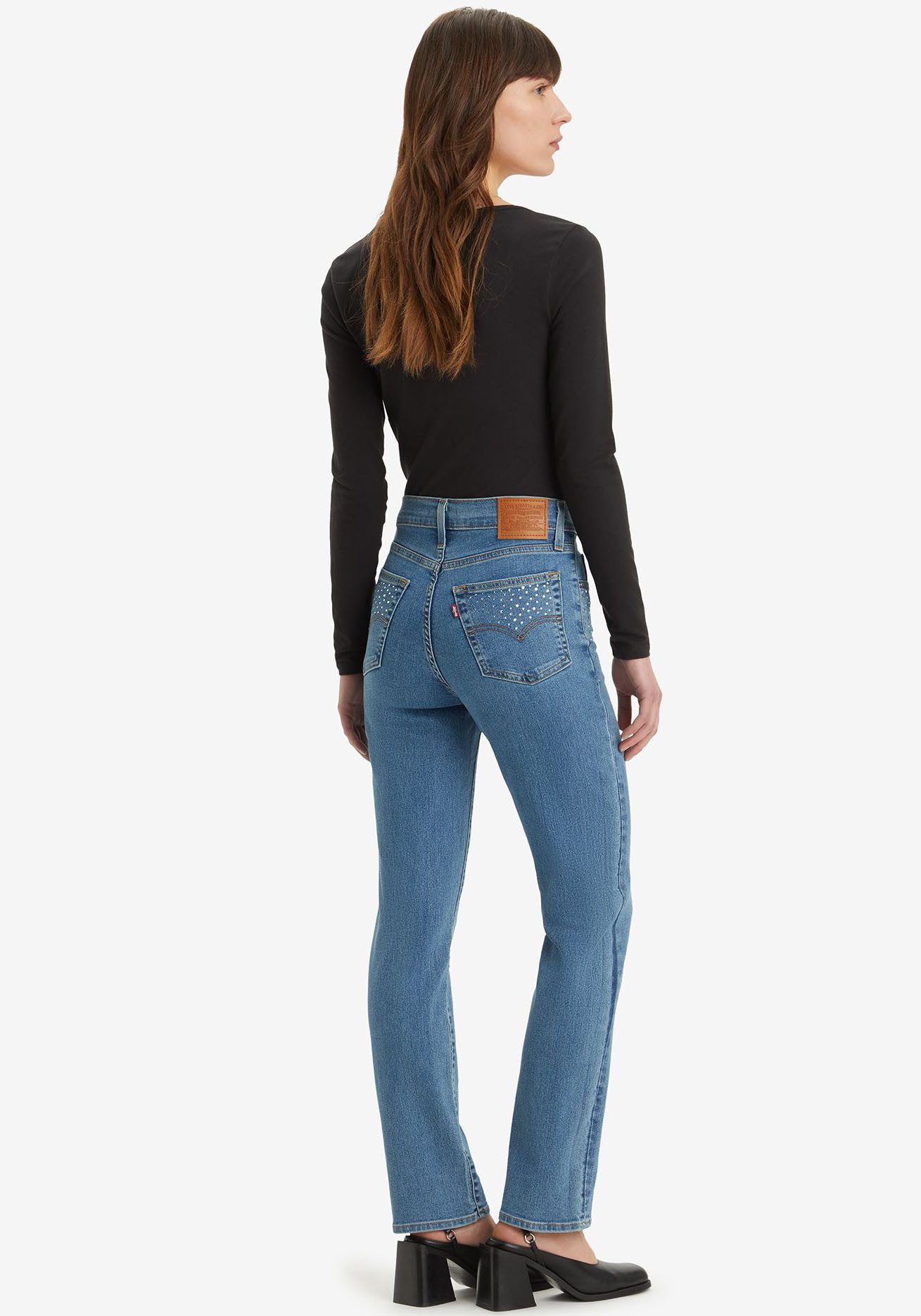 Levi's® Straight-Jeans 724 HIGH RISE STRAIGHT CAMP DENIM RHINESTONE
