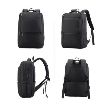 SHG Freizeitrucksack Schulrucksack Sportrucksack Laptoprucksack (schwarz), Cityrucksack Backpack Notebook_Rucksack 15,6"