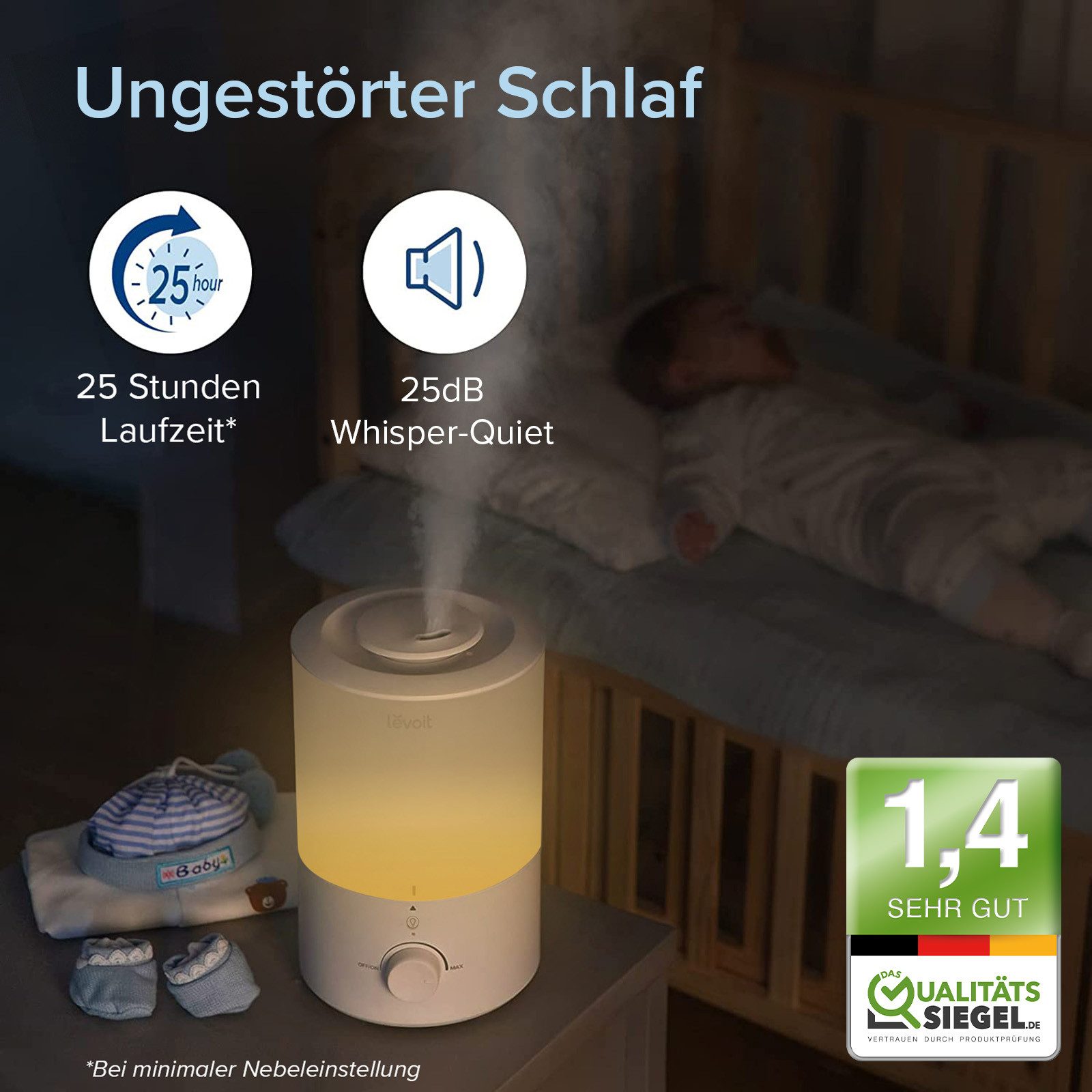 Levoit Kombigerät Luftbefeuchter und -reiniger Dual 150 Ultrasonic Cool Mis günstig online kaufen