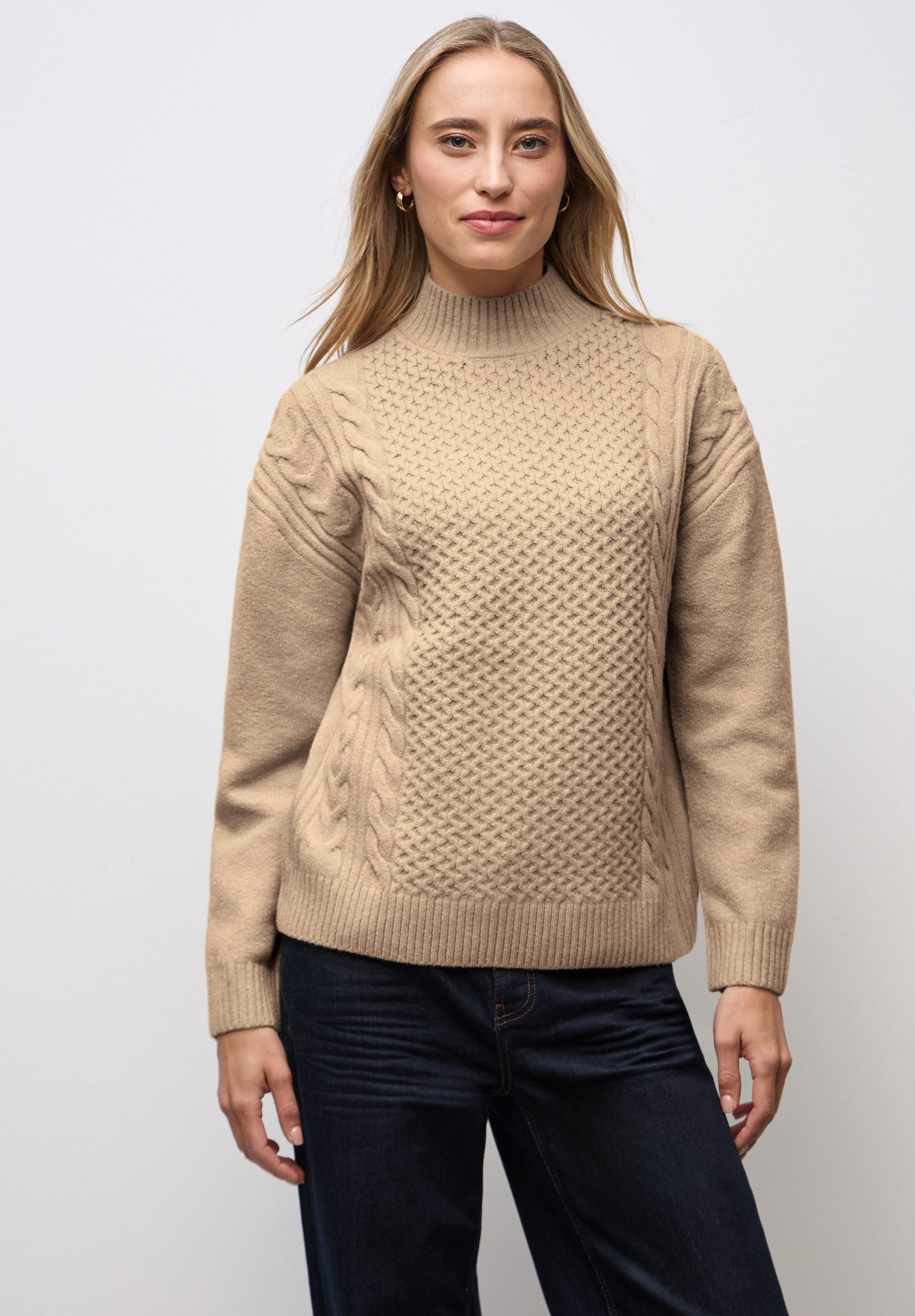 STREET ONE Strickpullover mit Strick-Detail günstig online kaufen