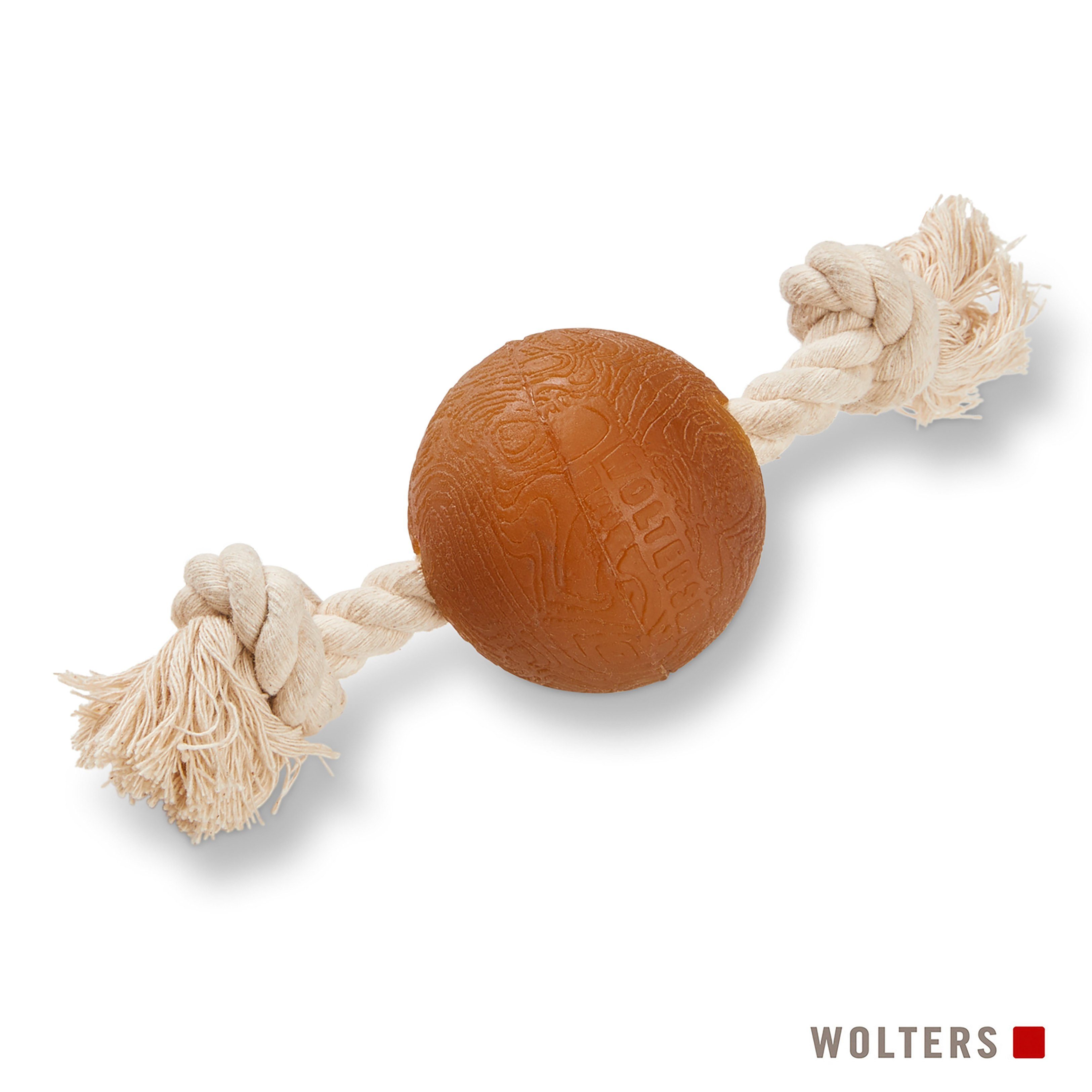 Wolters Tier-Beschäftigungsspielzeug Pure Nature Spielball am Seil, Naturkautschuk, ohne Quitschie