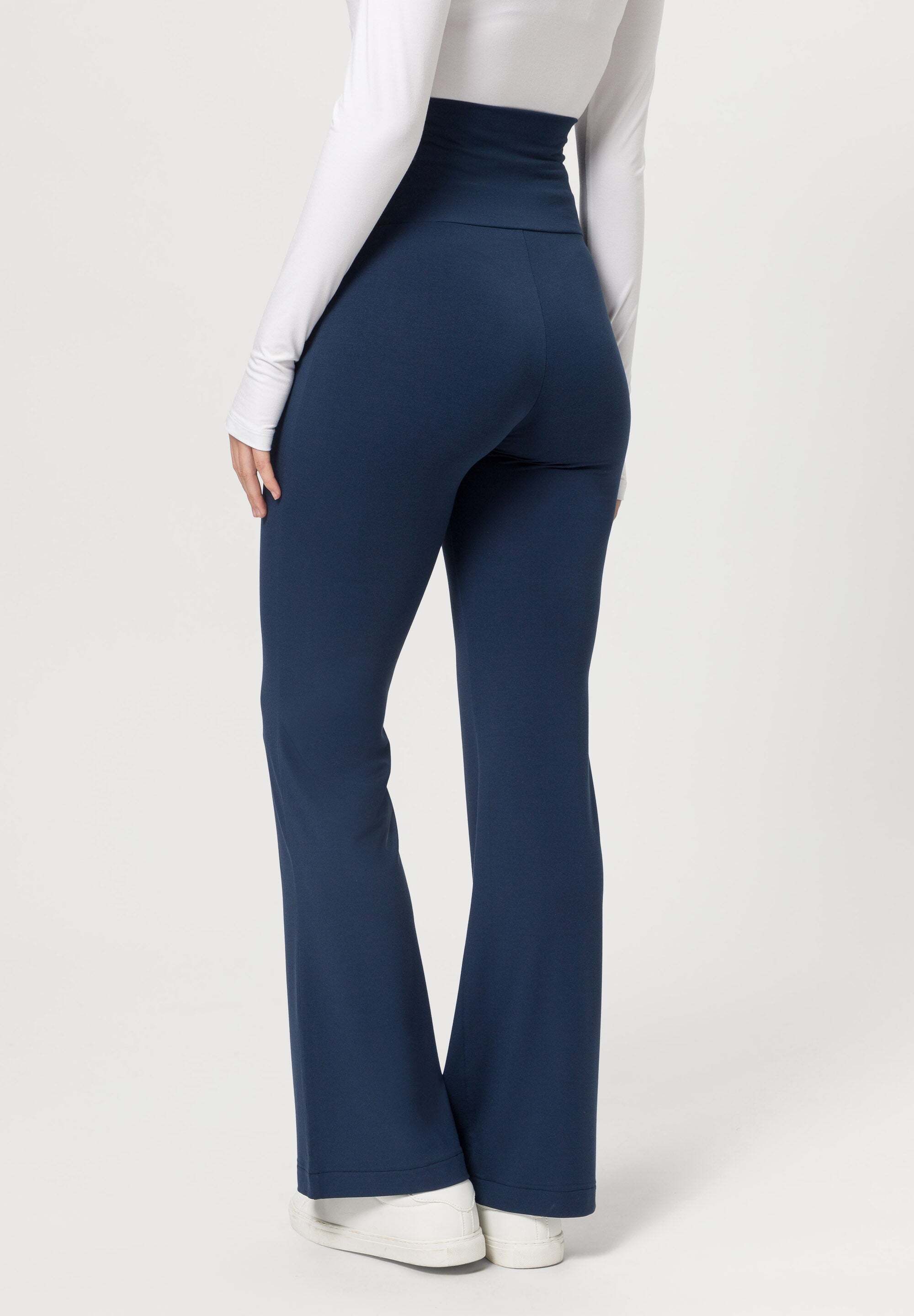 SNOCKS Highwaist Leggings Les Lunes by SNOCKS Schlaghose - BELLE (1-tlg) mit hohem, elastischem Taillenbund und ausgestelltem Bein