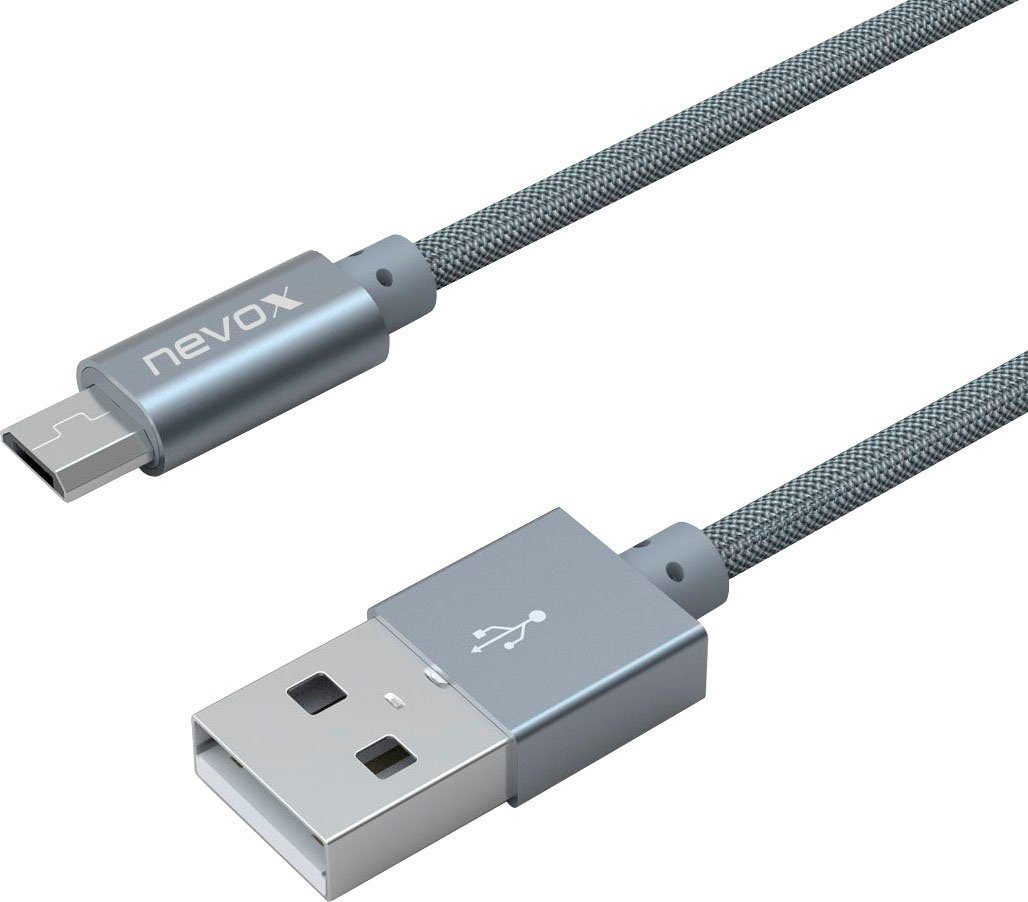 nevox Micro-USB Kabel Nylon Geflochten Smartphone-Ladegerät
