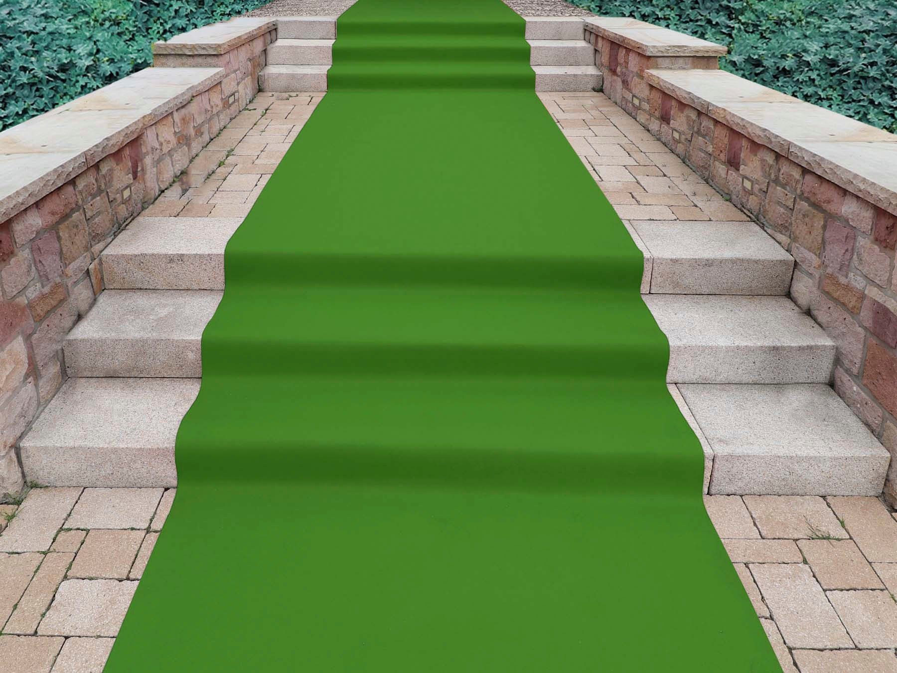Läufer Eventteppich rechteckig, in Primaflor-Ideen Nadelfilz, Textil, cm, 100 mm, PODIUM, 2,6 grün Höhe: robuster Uni-Farben Breite