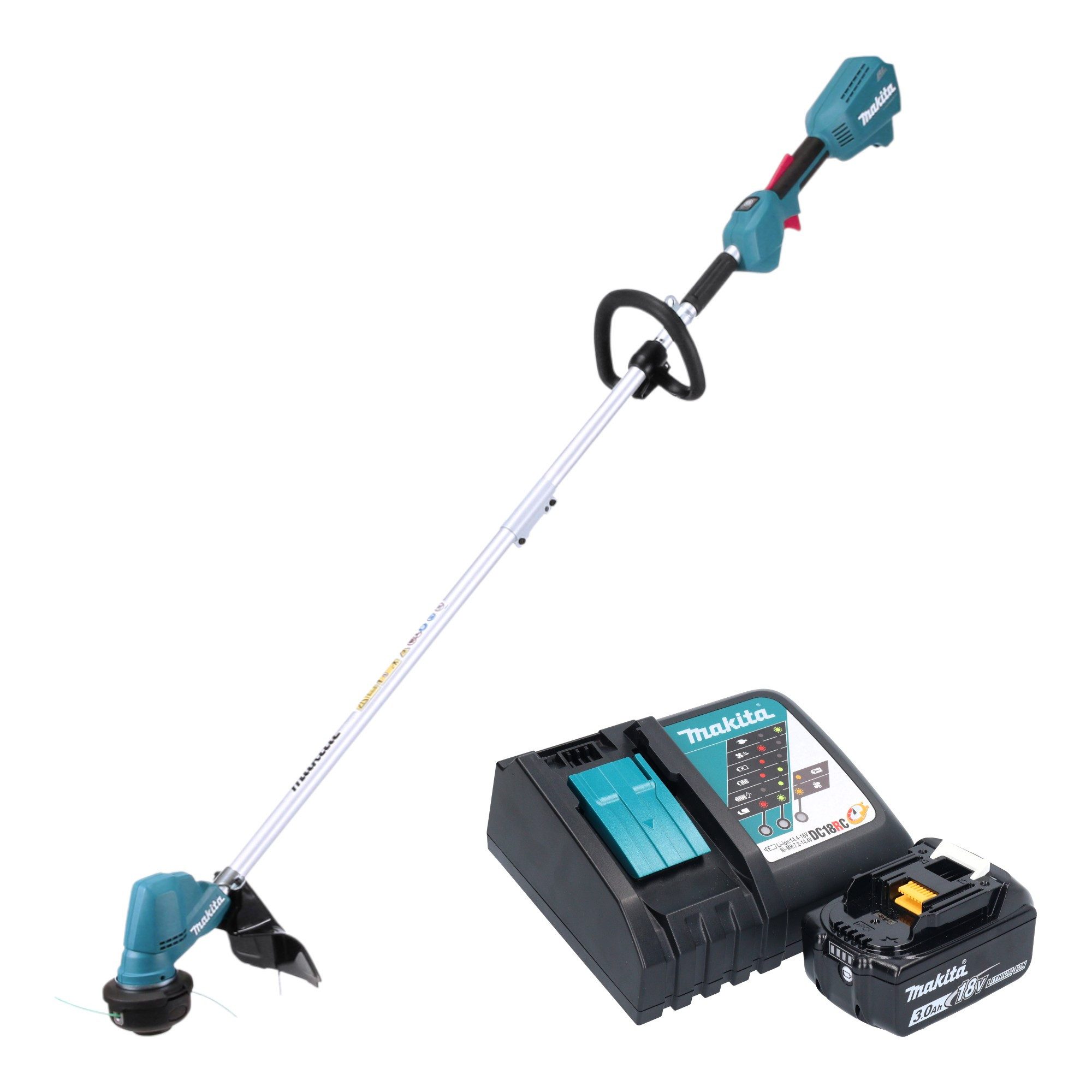 Makita Akku-Rasentrimmer DUR 192 LRF1 Akku Rasentrimmer 18 V 300 mm Brushless + 1x Akku 3,0 Ah