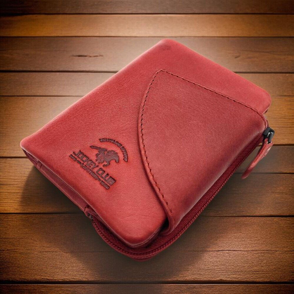 JOCKEY CLUB Mini Geldbörse kleines echt Leder Portemonnaie, Geldbeutel mit günstig online kaufen