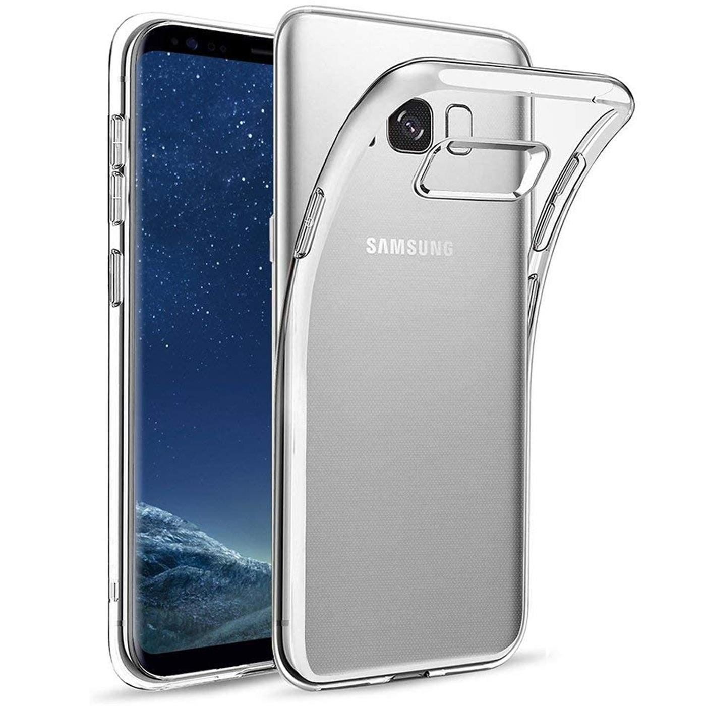 CoolGadget Handyhülle Silikon Handy Hülle Slim für Samsung Galaxy S8 5,8 Zoll, dünne TPU Schutzhülle Case in transparent / durchsichtig