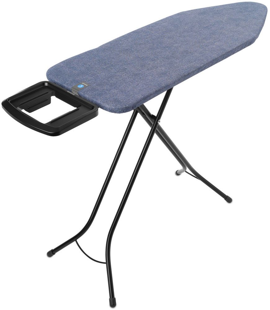 Brabantia Bügelbrett Bügeltisch C, 124 x 45 cm, Dst-Mulde Solide, Bügelfläche 124x45 cm, Fairtrade-zertifiziert