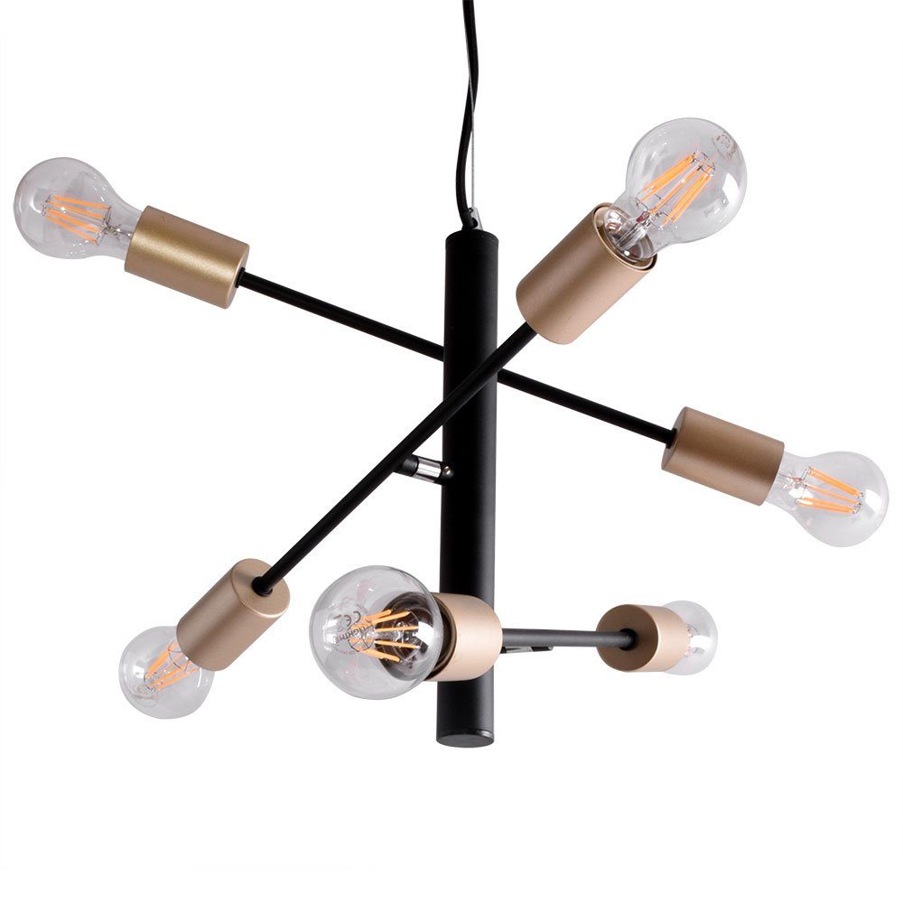 Briloner Leuchten Hängeleuchte, Leuchtmittel nicht inklusive, Pendel Hänge Leuchte Arbeits Zimmer Decken Lampe GOLD schwenkbar. € 36,99