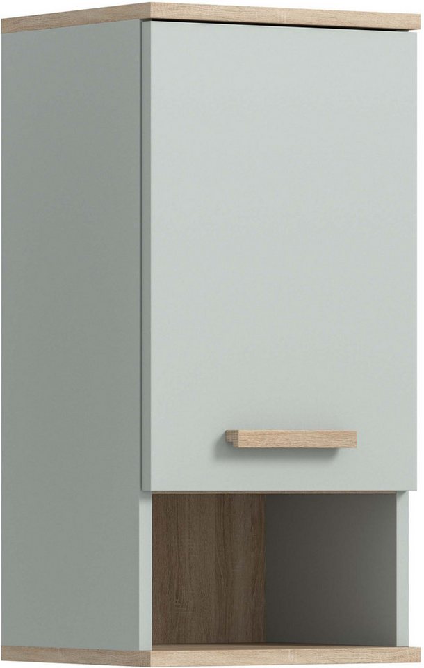 welltime Hängeschrank MINTTU, Höhe 68 cm, 1 Tür, 1 Einlegeboden, 1 offenes Fach (Türanschlag rechts und links montierbar) Badmöbel, Badschrank, Schrank, Bad, Wandschrank