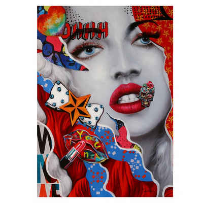 GILDE Bild GILDE Bild Pop Art Girl - mehrfarbig - H. 100cm x B. 70cm