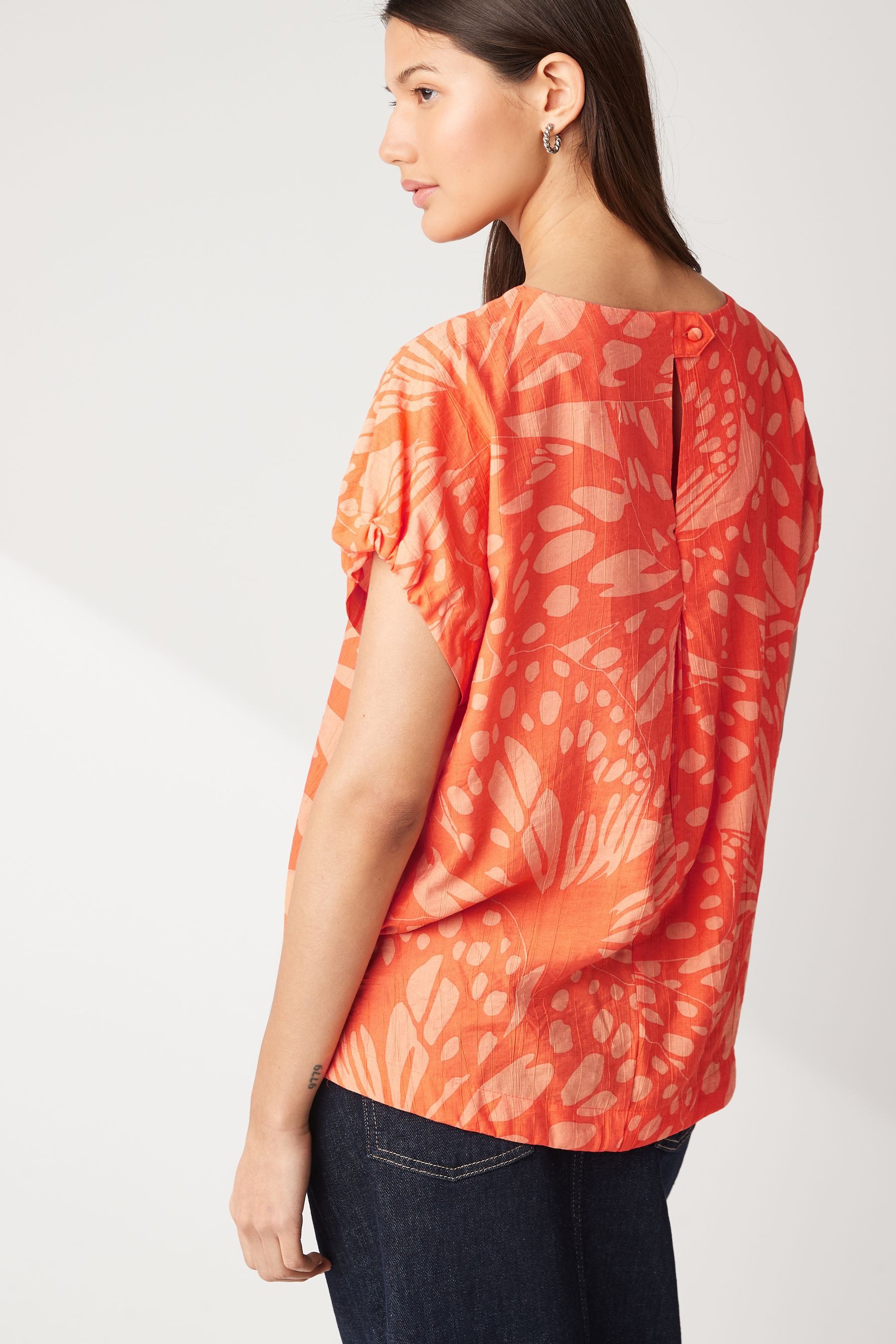 Next T-Shirt Gerafftes, kastiges T-Shirt – günstig online kaufen