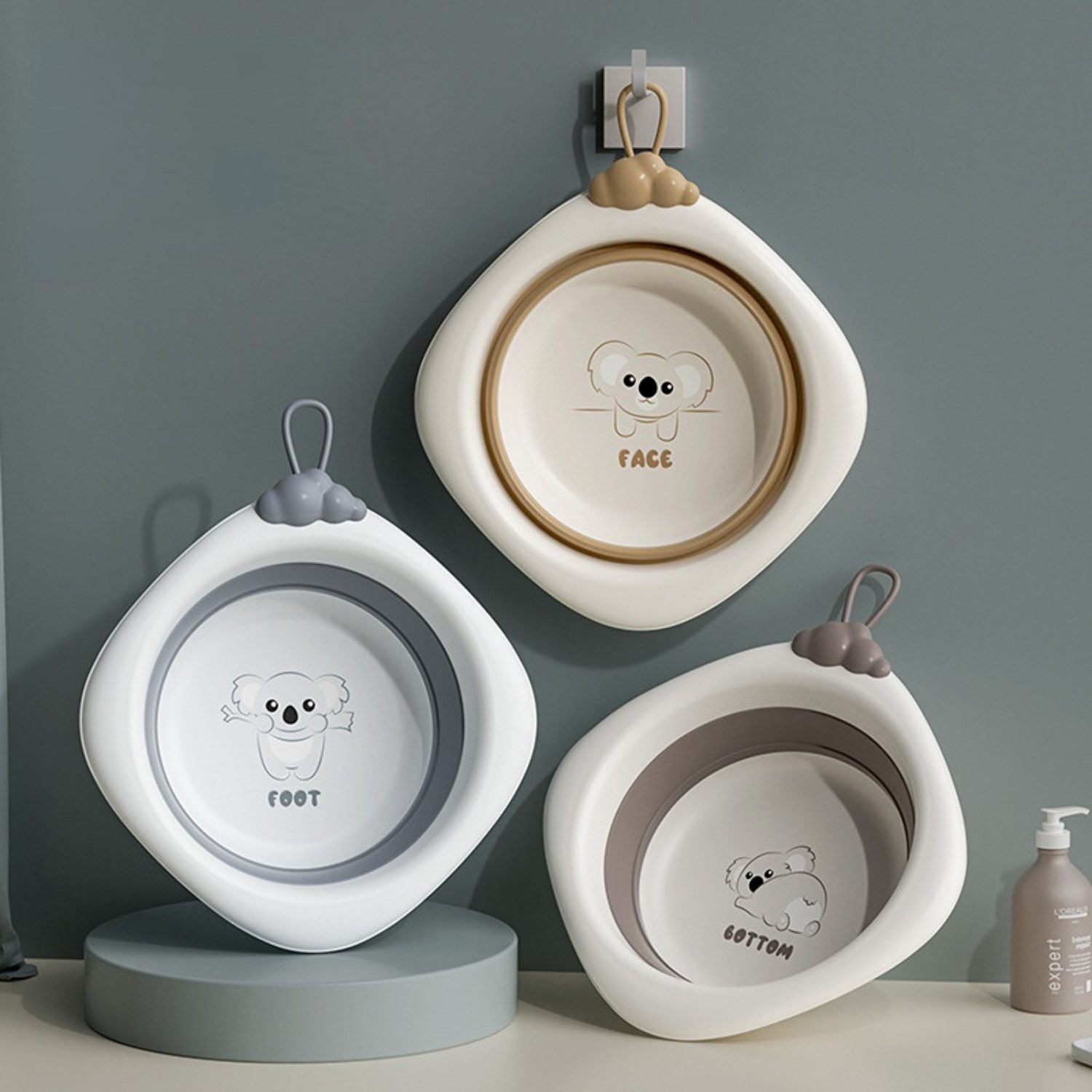 BYSURE Раковины (3-St), 3er-Pack faltbares Раковины, Mehrzweck-Klappwaschbecken