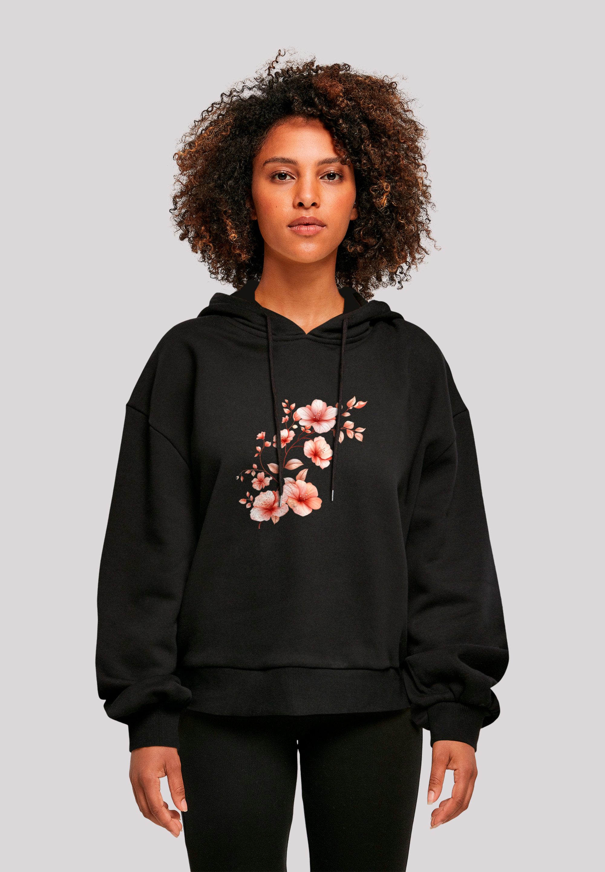 F4NT4STIC Sweatshirt Rosa Blumenzweig 3D Premium Qualität
