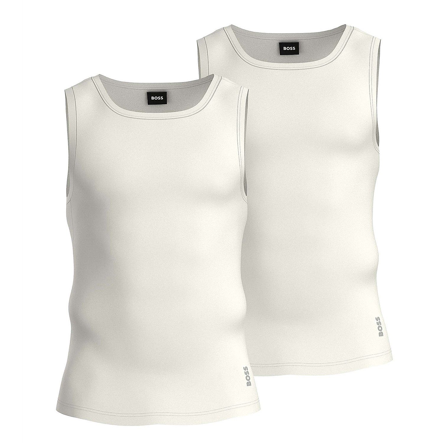 T-Shirt Cotton (Packung, 2-St., Unterziehshirt 2P Tank Modern BOSS Slim Top Fit Stretch RN 2er-Pack) Sleeveless