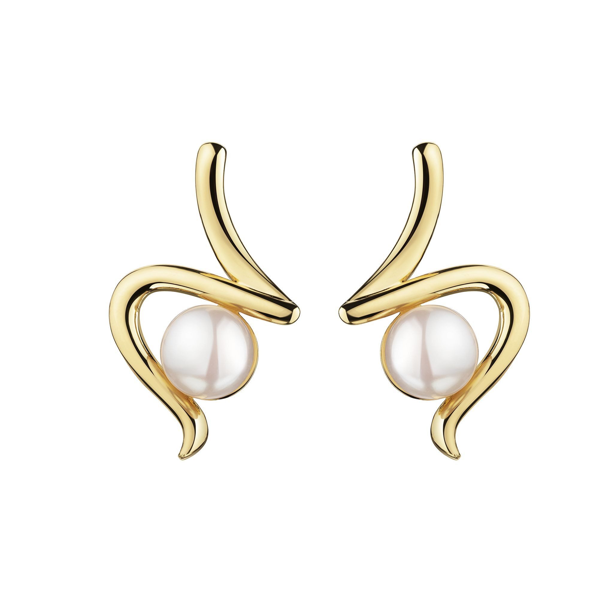 CELESTA Paar Ohrstecker 925 Sterling Silber vergoldet Perle