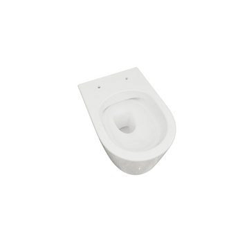duschspa Dusch-WC spülrandlos Hänge Weiß Rund Wand WC mit Softclose WC-Sitz toilette
