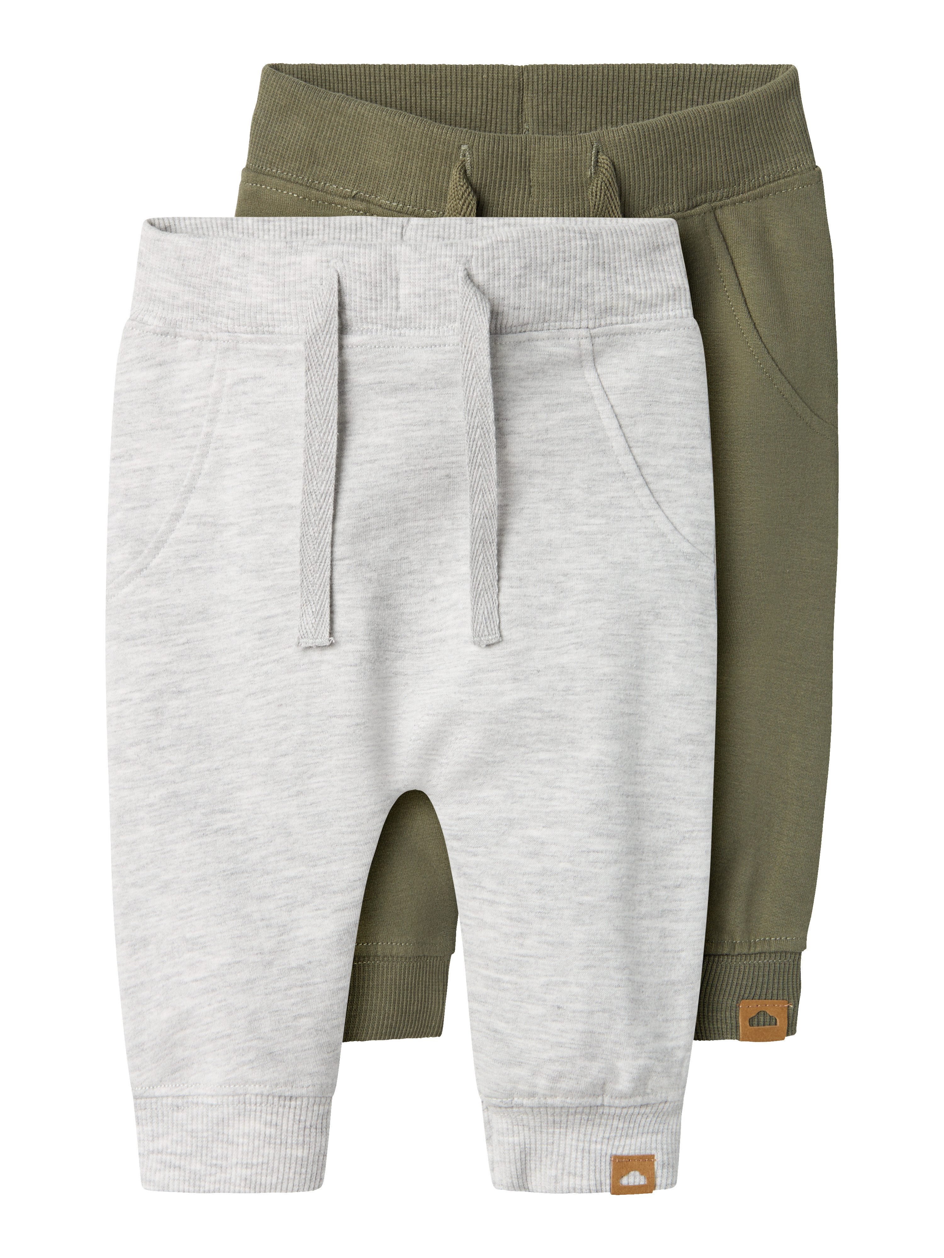 Name It Sweathose NBNTAKKI mit verstellbarem Bund und bequemer Form (Packung, 2-tlg) meliert, regular fit, Baumwollmix, Sweatware