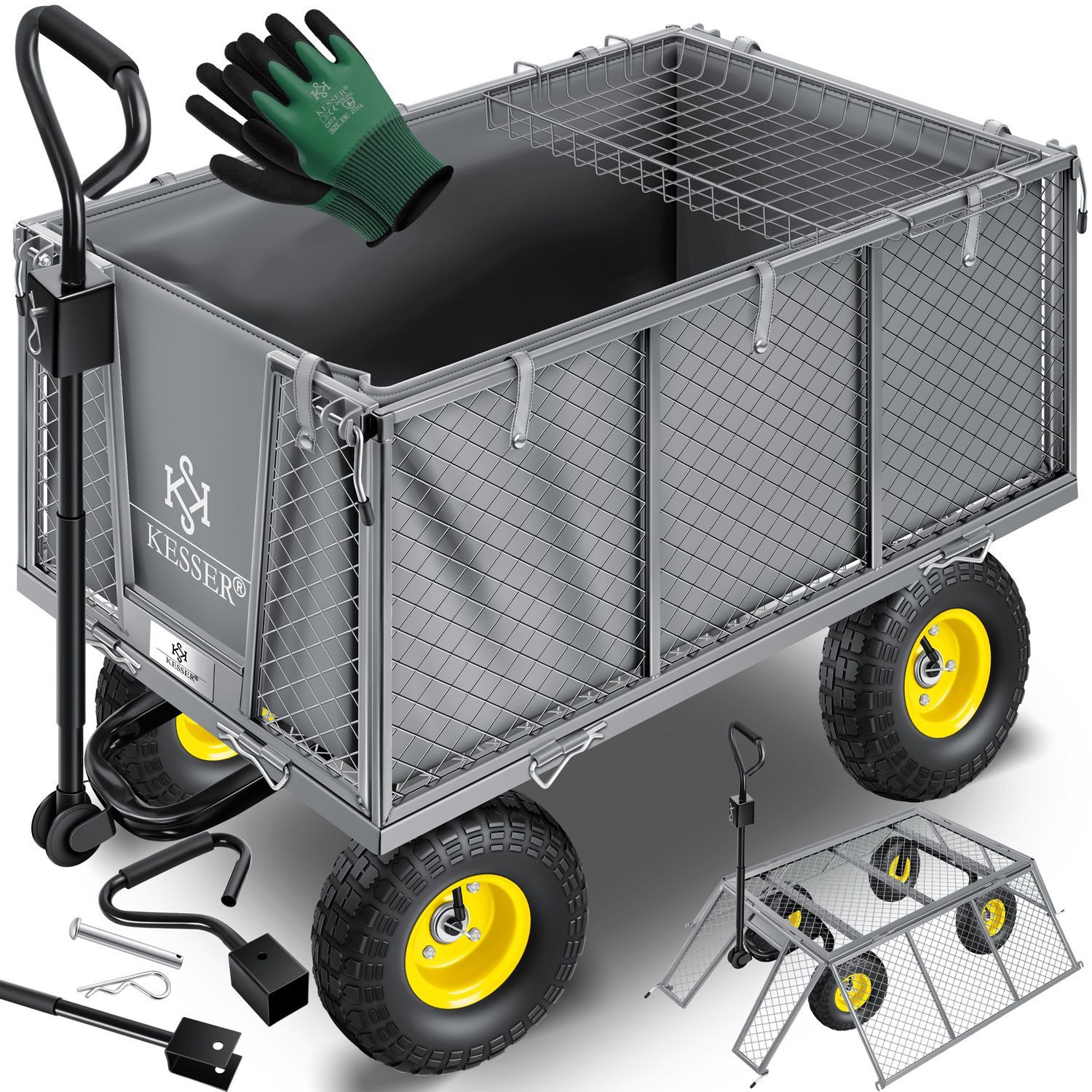 KESSER Тележки, Тележки 550kg Тележки Gartenwagen Gerätewagen