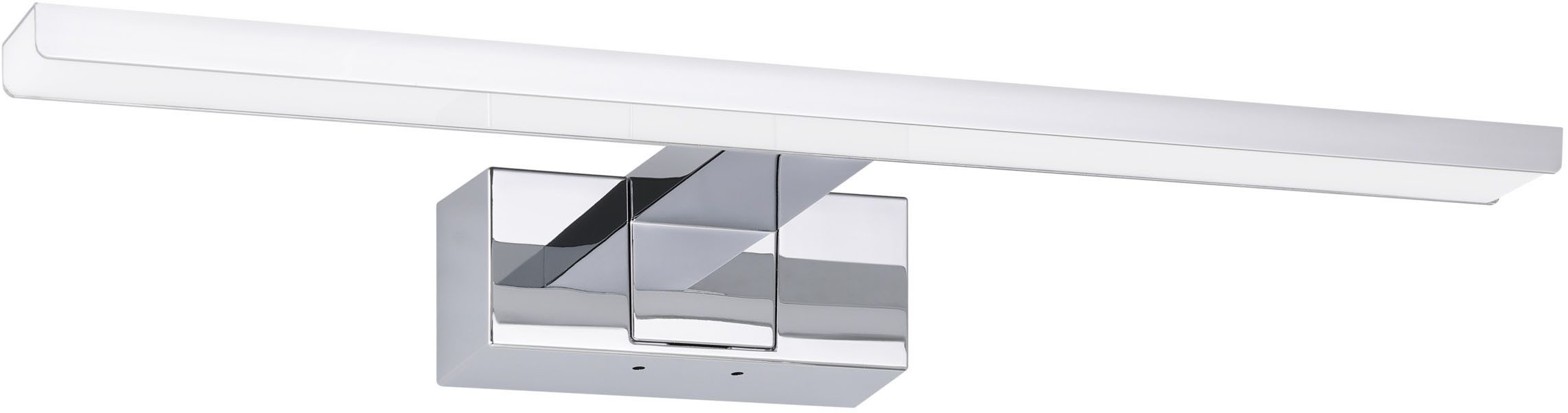 EGLO Spiegelleuchte CONETTILLA Spiegellampe - Alu - LED - 7W - IP44, LED fest integriert, Neutralweiß, Kaltweiß, Warmweiß, Wandlampe, Badezimmerlampe, Bad, L40 x H5 x AL13 cm