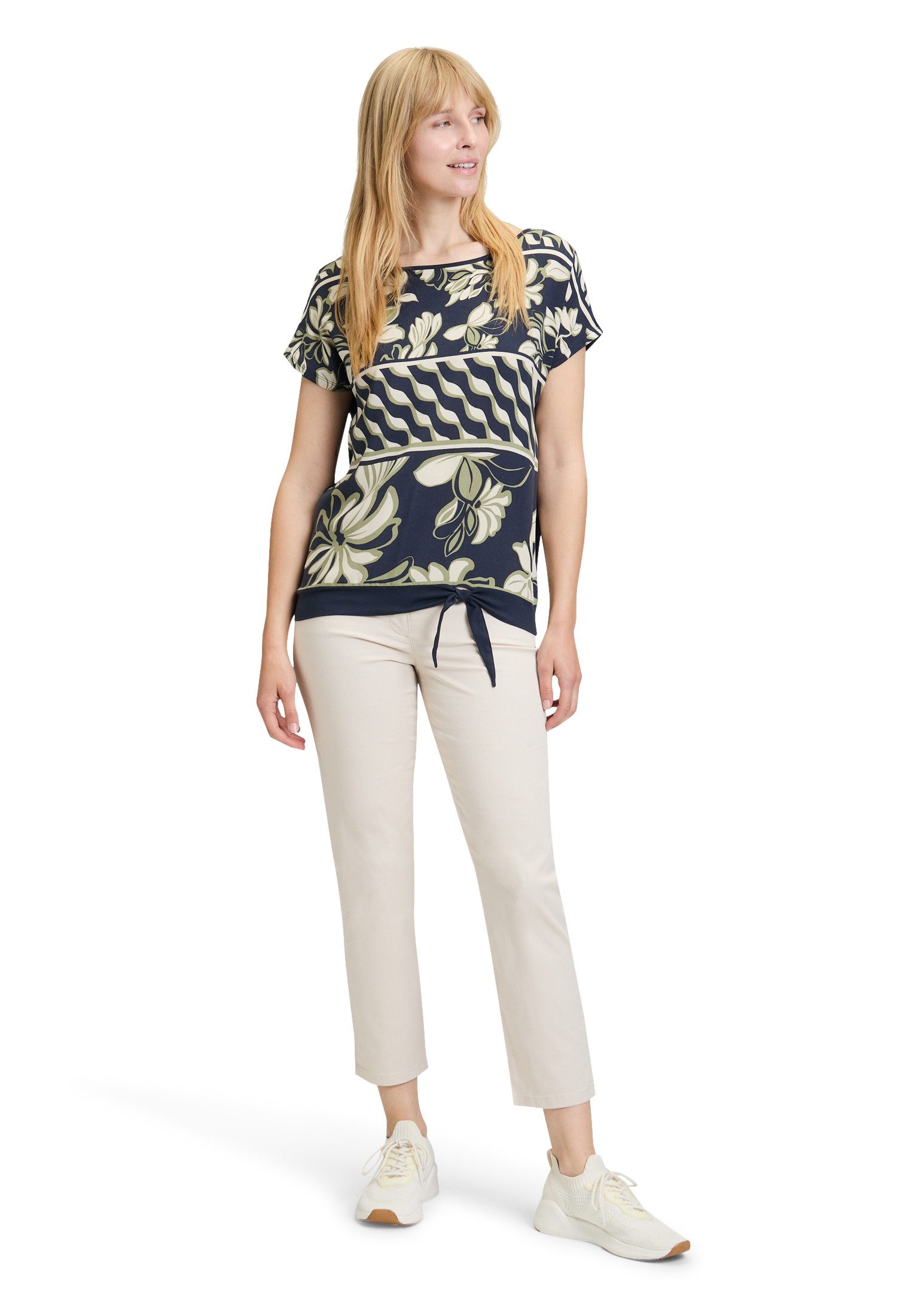 Betty Barclay Kurzarmshirt Damen mit Schleifenknoten (1-tlg)