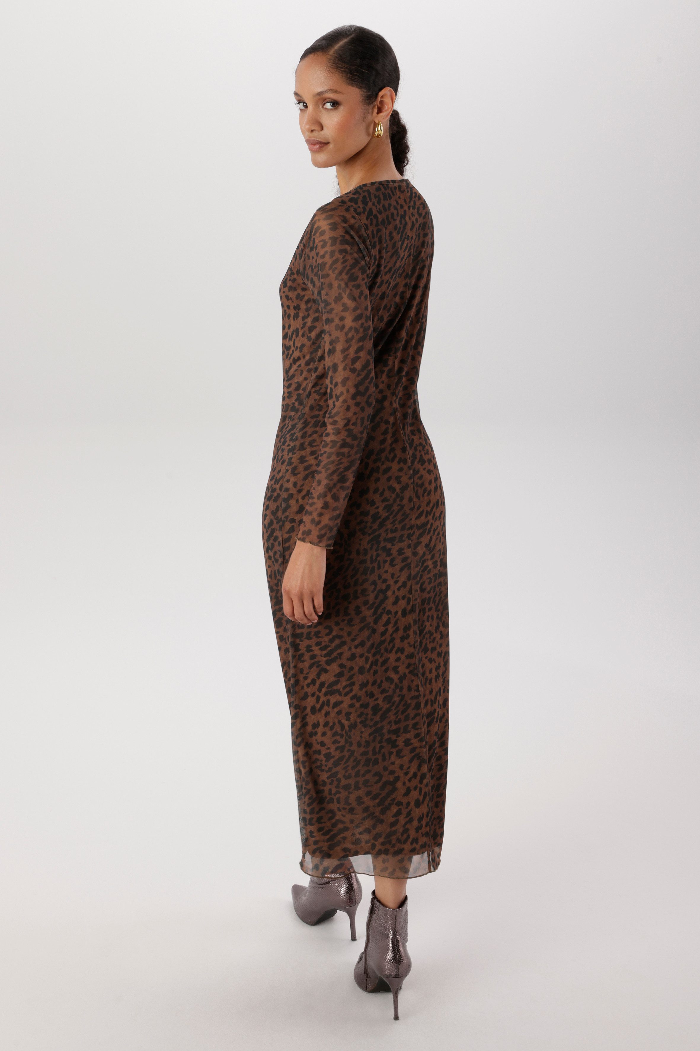 Aniston SELECTED Midikleid In Mesh-Qualiät und im angesagten Animal-Print - NEUE KOLLEKTION