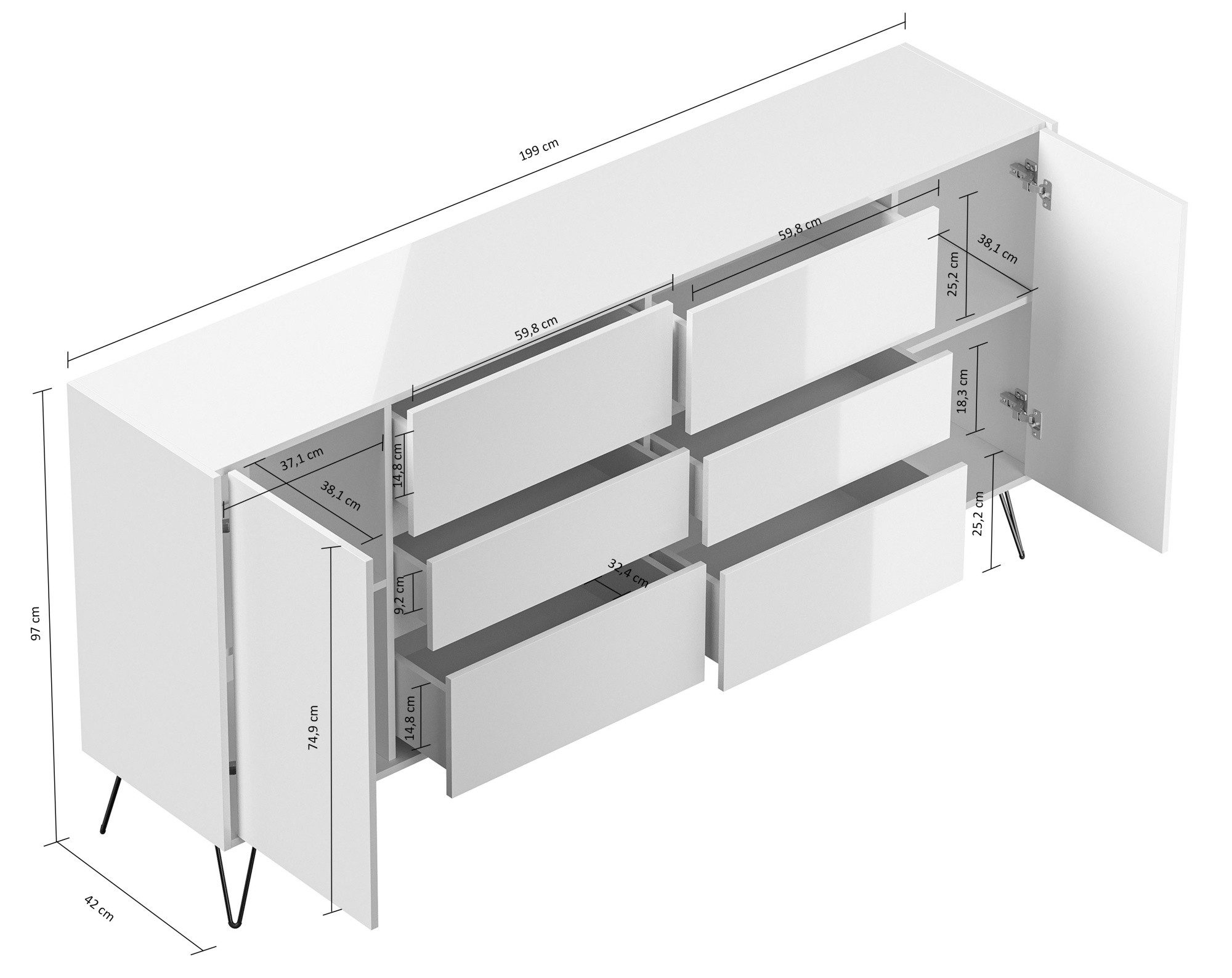 Magnolia Home Sideboard Sideboard Kommode Yako günstig online kaufen
