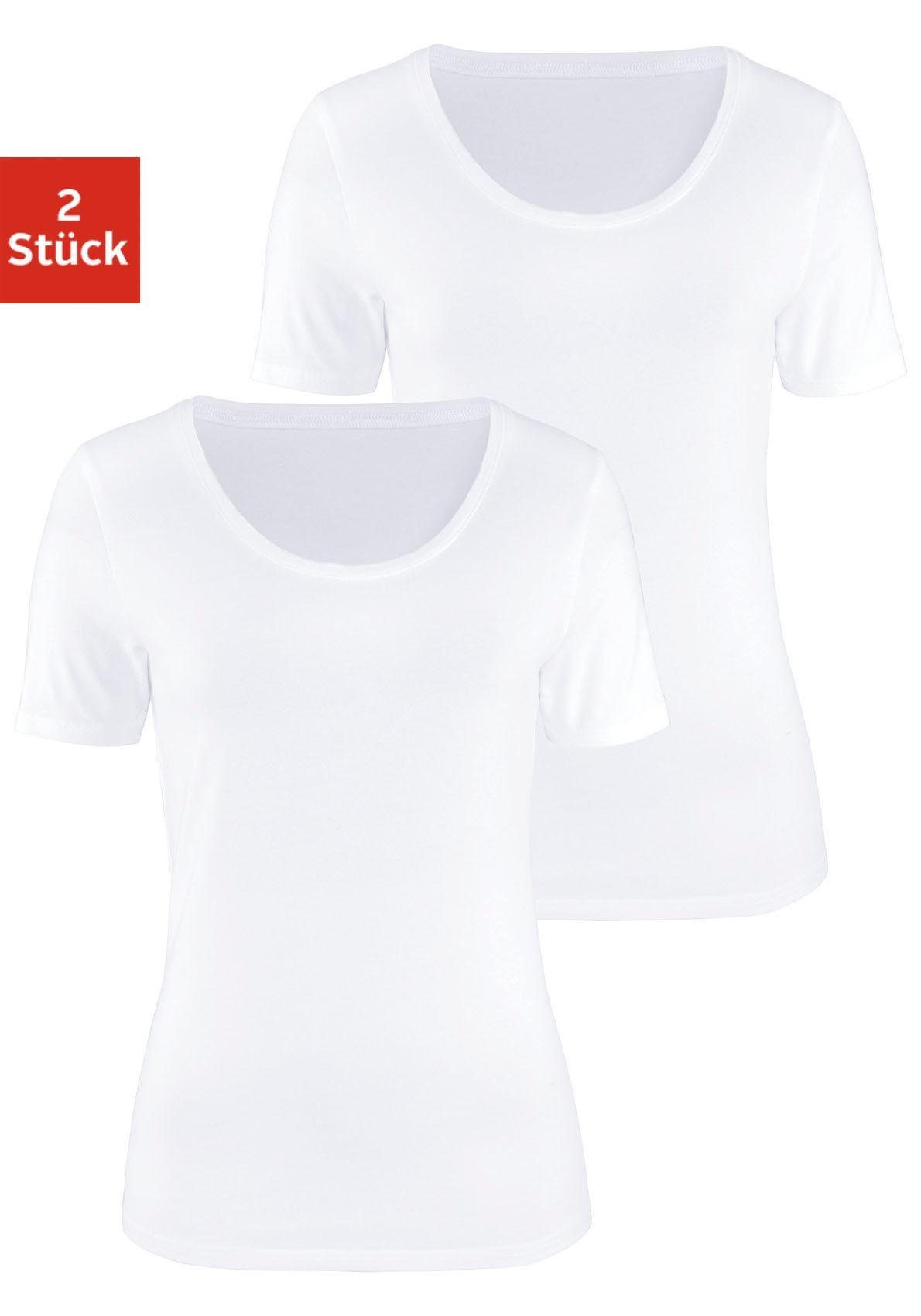 T-Shirt aus elastischer Baumwoll-Qualität