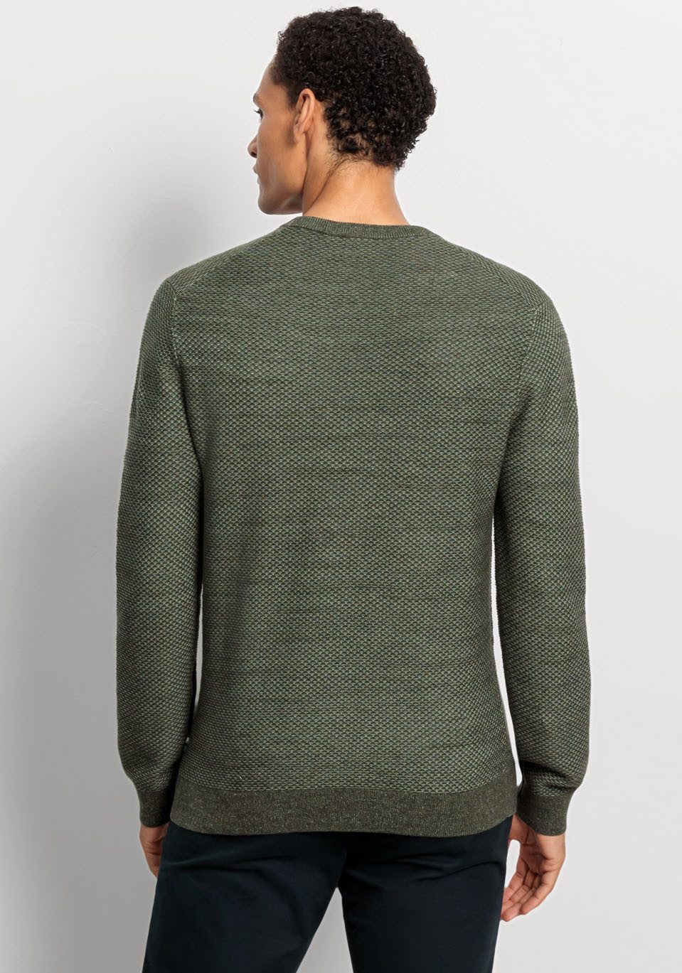 OLYMP Rundhalspullover OLYMP Strick Casual mit effektvoller Strickstruktur günstig online kaufen