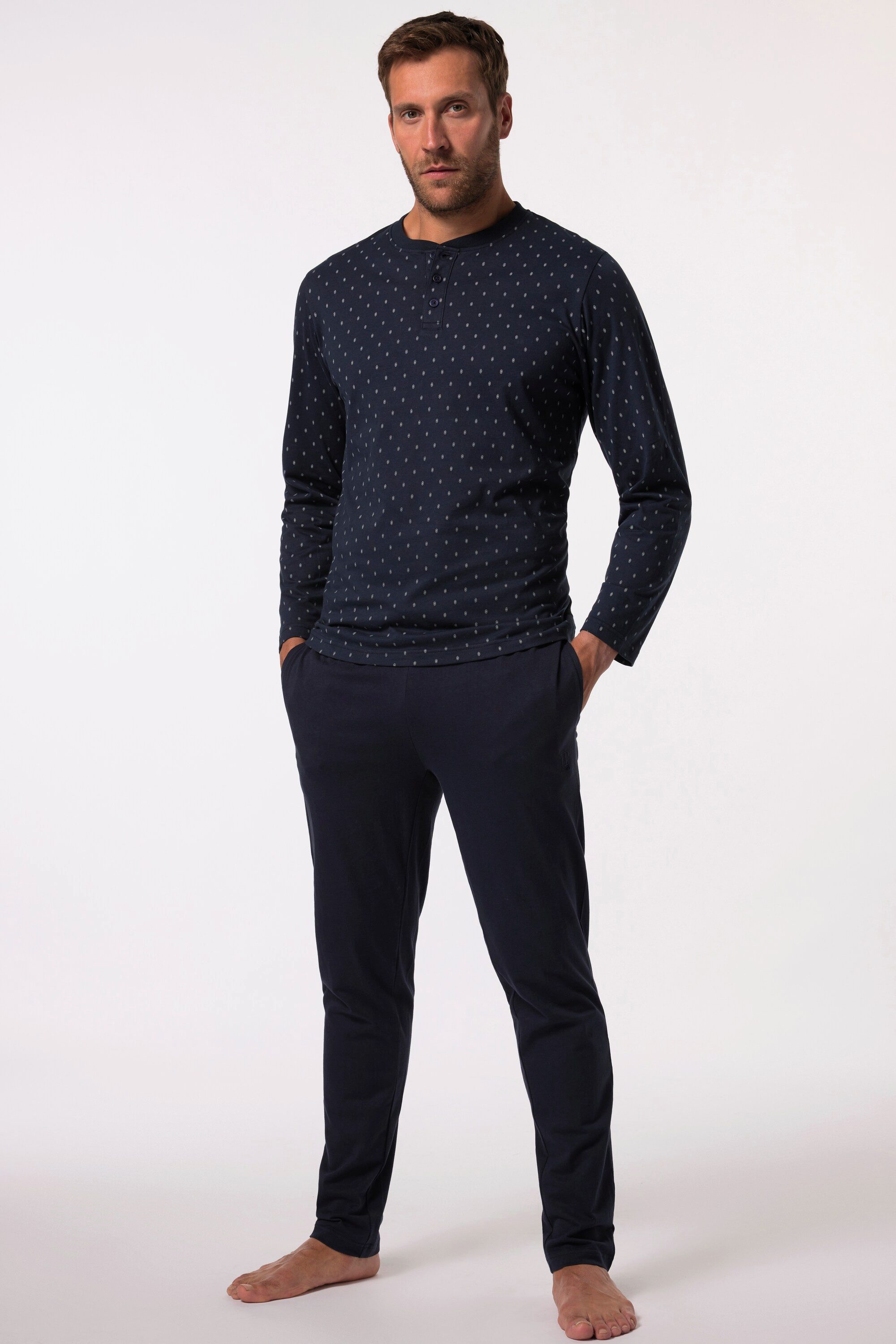 Schlafanzug Schlafanzug Homewear Zweiteiler Langarmhenley