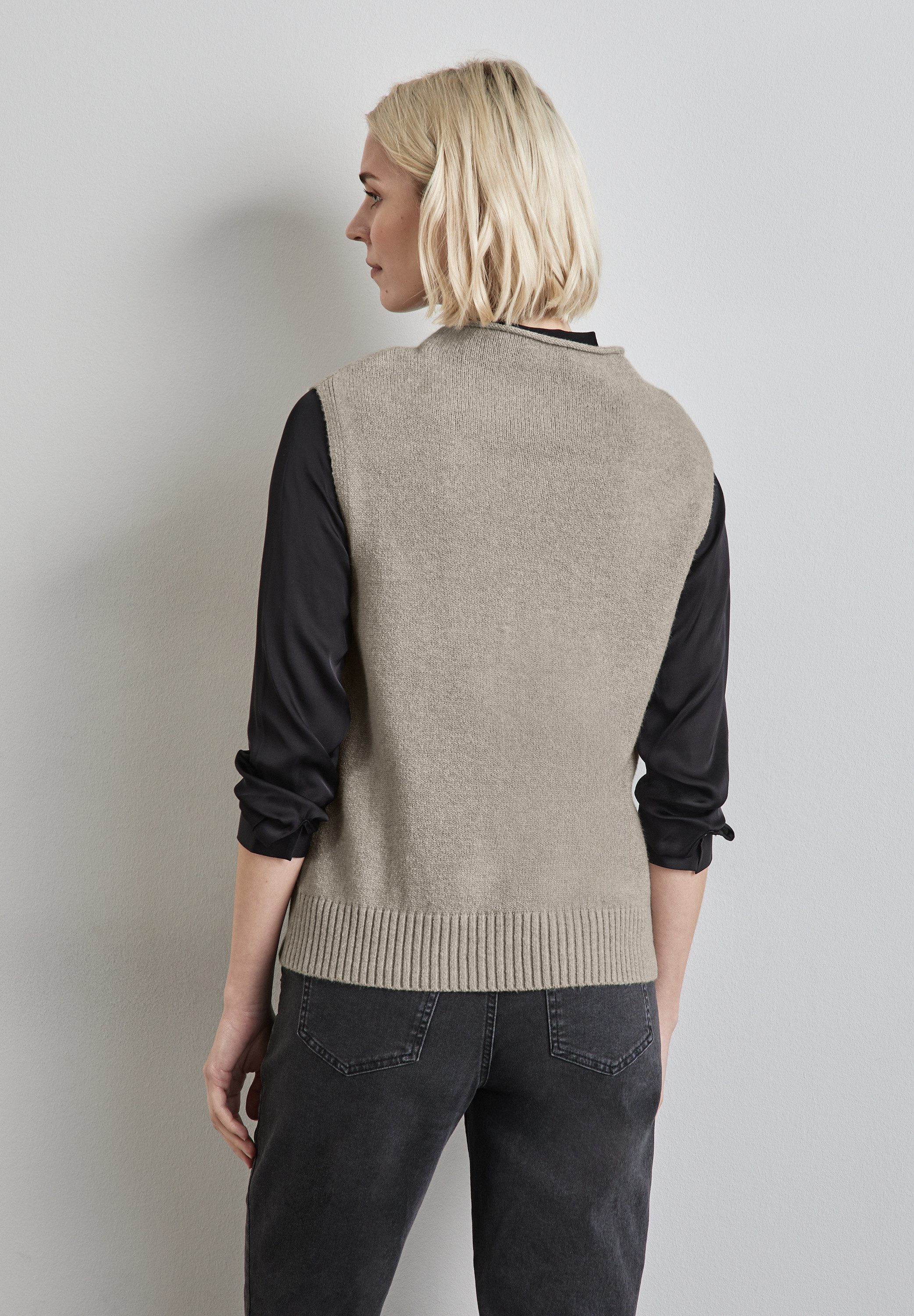STREET ONE Kurzarmpullover, mit Stehkragen günstig online kaufen