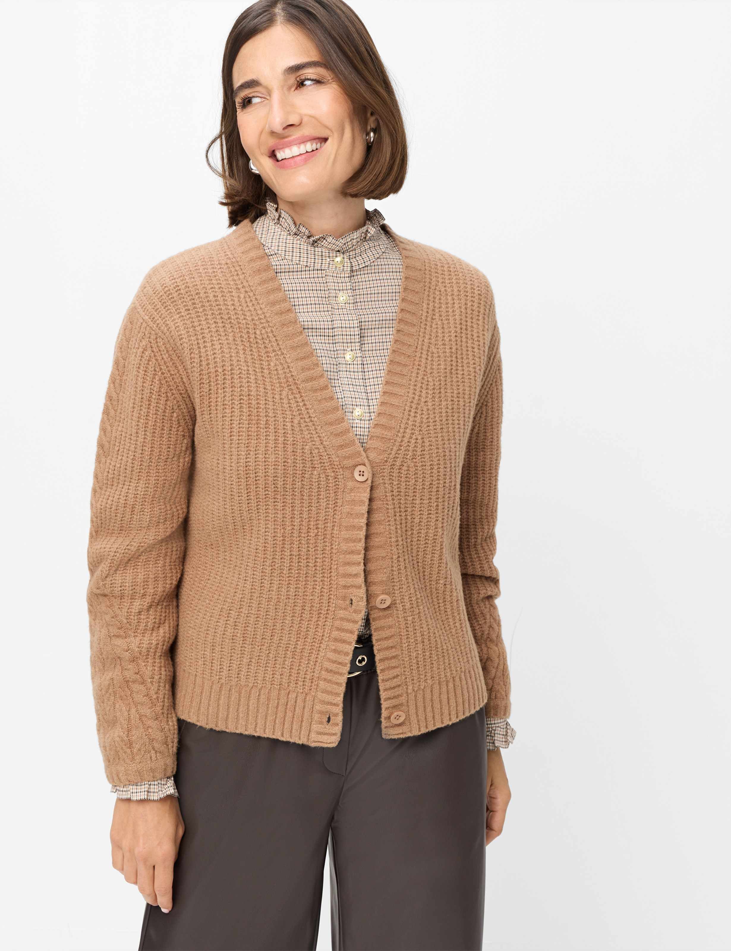 Brax Cardigan Style Cosy Cotton: Cardigan im Baumwolle-Wollmix