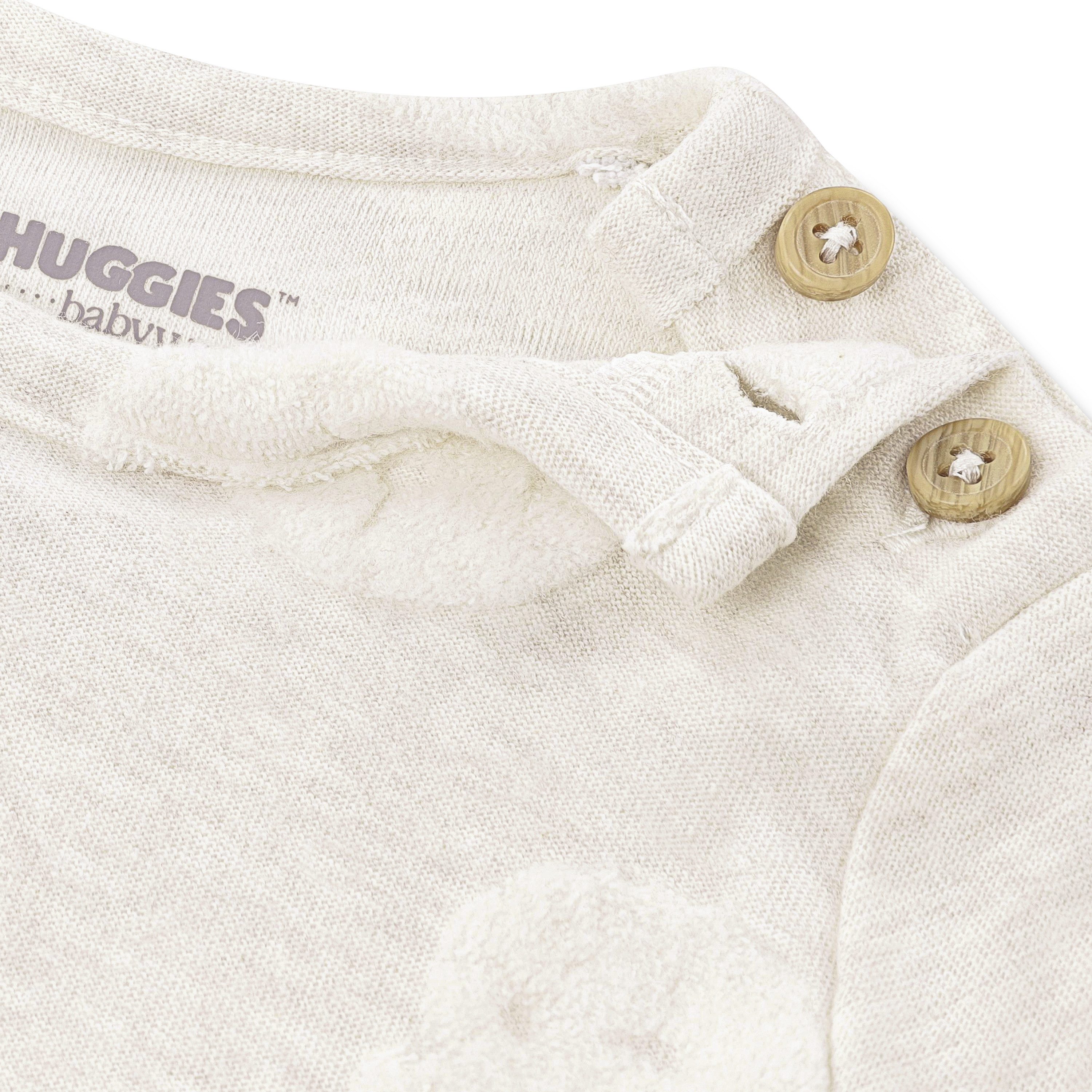 HUGGIES babywear Langarmshirt & Hose HUGB PANT SET (Set, 2-tlg) mit Bärchen-Motiv, melierte Optik