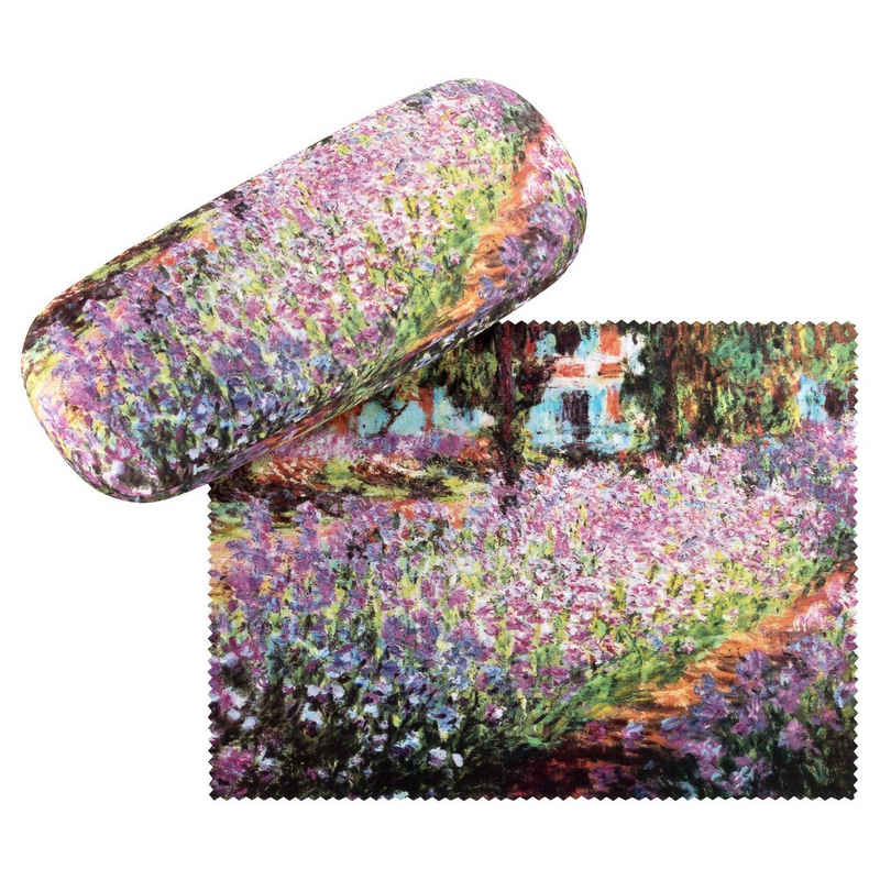 von Lilienfeld Brillenetui Brillenetui Claude Monet: Der Garten Kunst Motiv Blumen Brillenbox, stabiles mit Mikrofaser bezogenes Hardcase