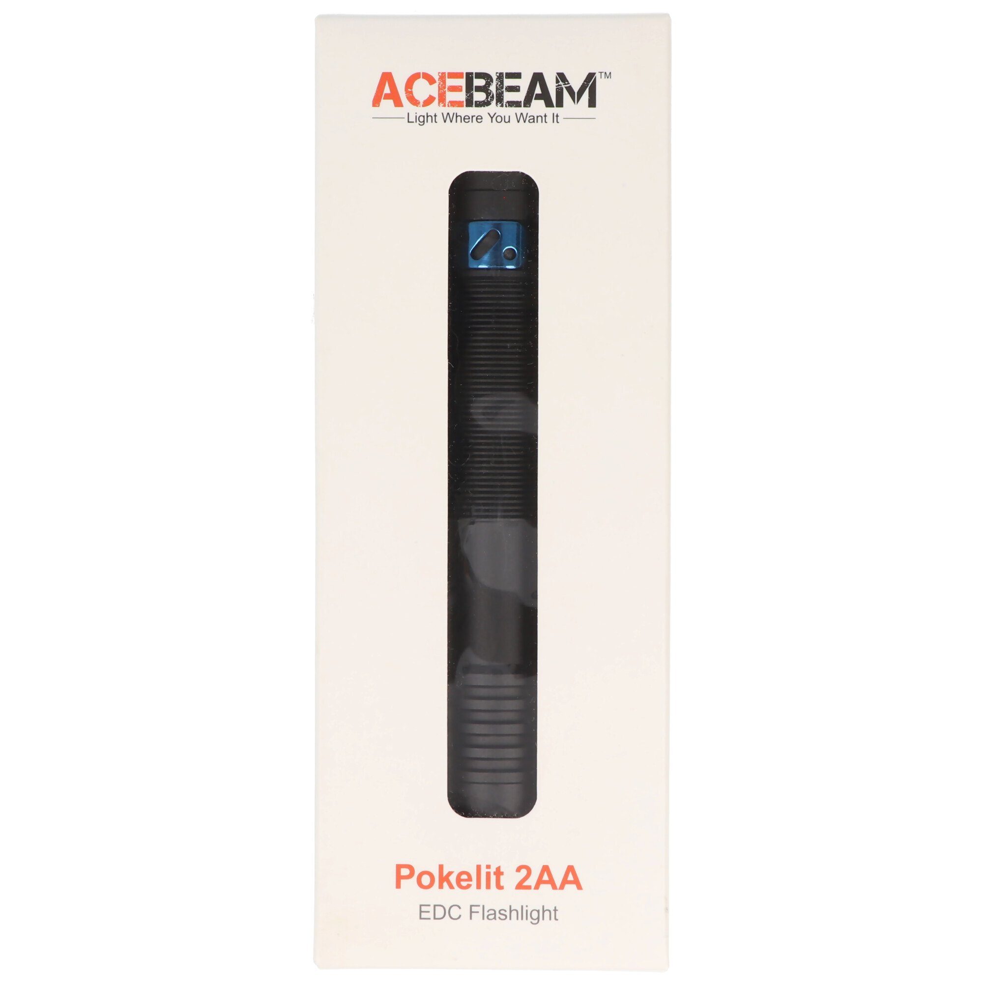600 den Lumen, Acebeam AceBeam ideal EDC-Taschenlampe, Taschenlampe für LED Pokelit 2AA Alltag