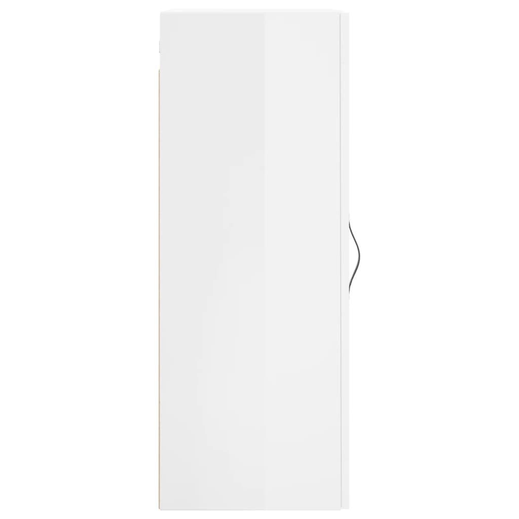 Sideboard Wandschrank Hochglanz-Weiß cm vidaXL St) (1 34,5x34x90