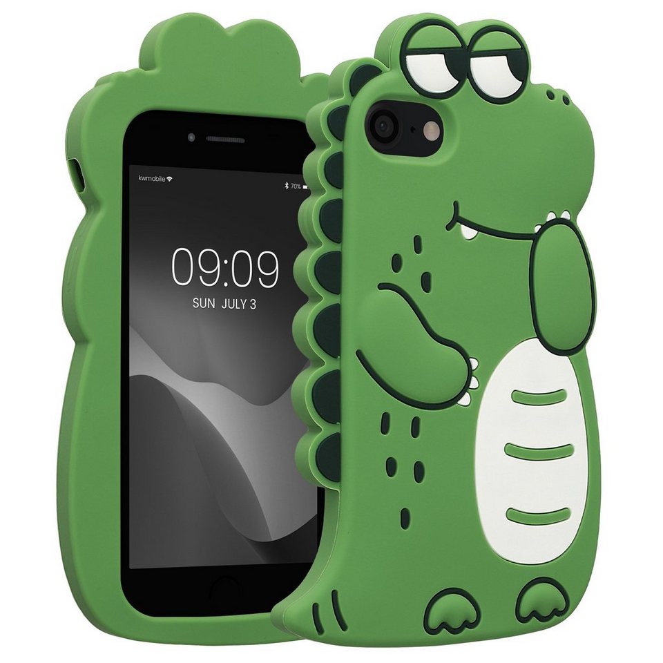 kwmobile Handyhülle Hülle für Apple iPhone SE / 8 / 7, Silikon Handy  Schutzhülle Cover Case - Süßer Dinosaurier Design