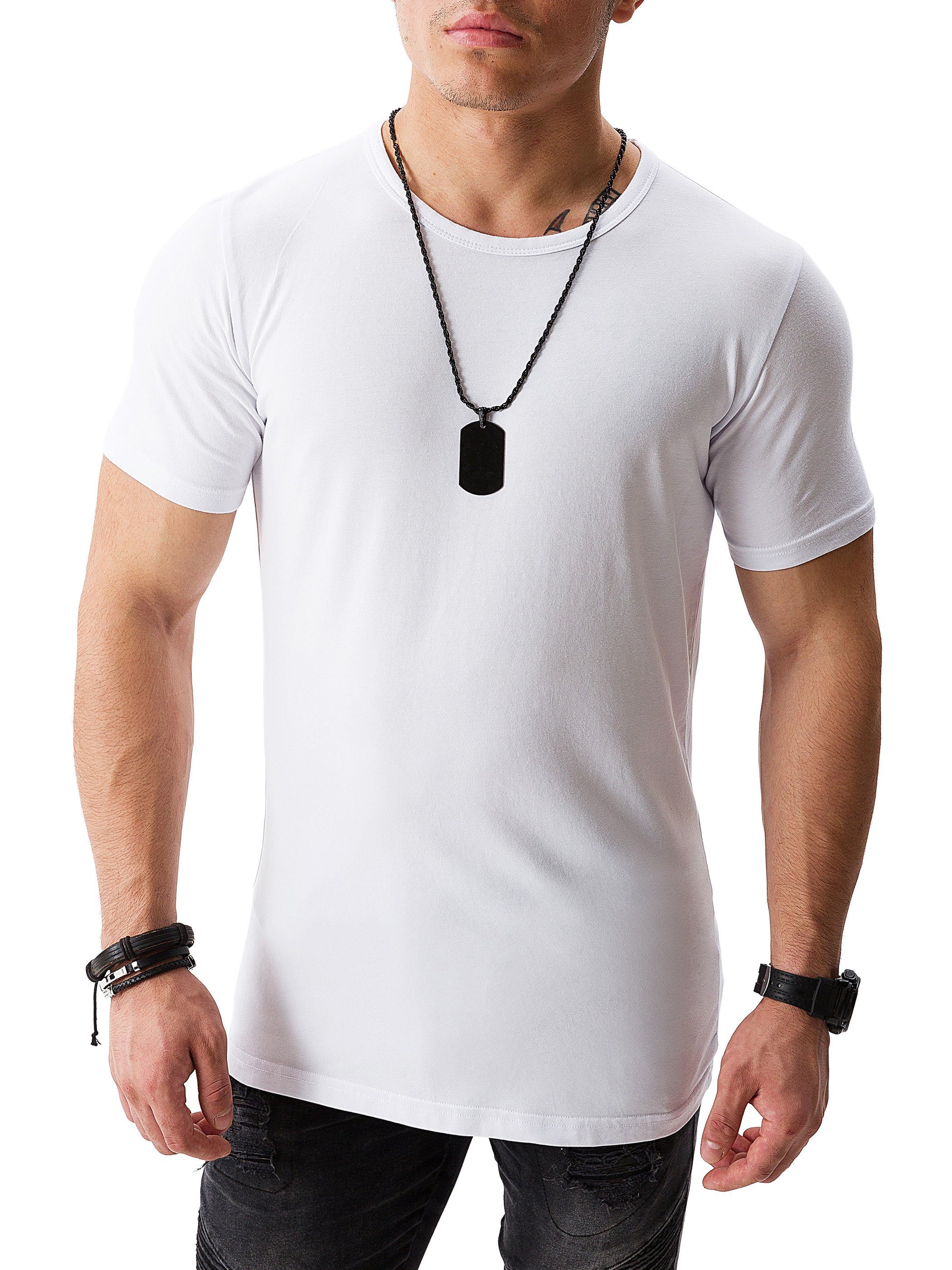 Yazubi T-Shirt Yazubi - (1-tlg) white Tee Mythic Basic 114001) Crew Rundhalsshirt Weiß modernes Neck (brilliant