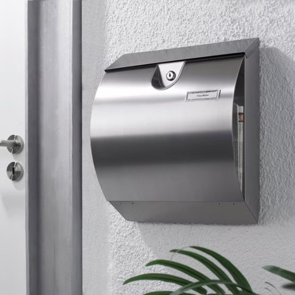 MeLiTec Briefkasten Edelstahl-Briefkastenständer PBS3