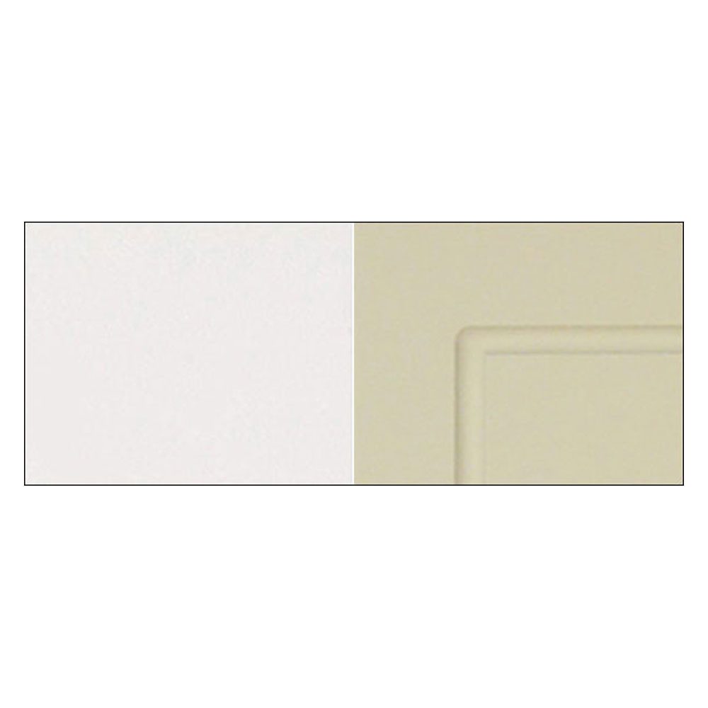 Feldmann-Wohnen Unterschrank Kvantum (Schublade mit REJS Vollauszug, Selbsteinzug und Soft-Close-Funktion, 1-St., Fronten mit dekorativen Fräsungen und leicht abgerundeten Ecken) 50x50x82cm weiß - vanille (Q-D3R/50)